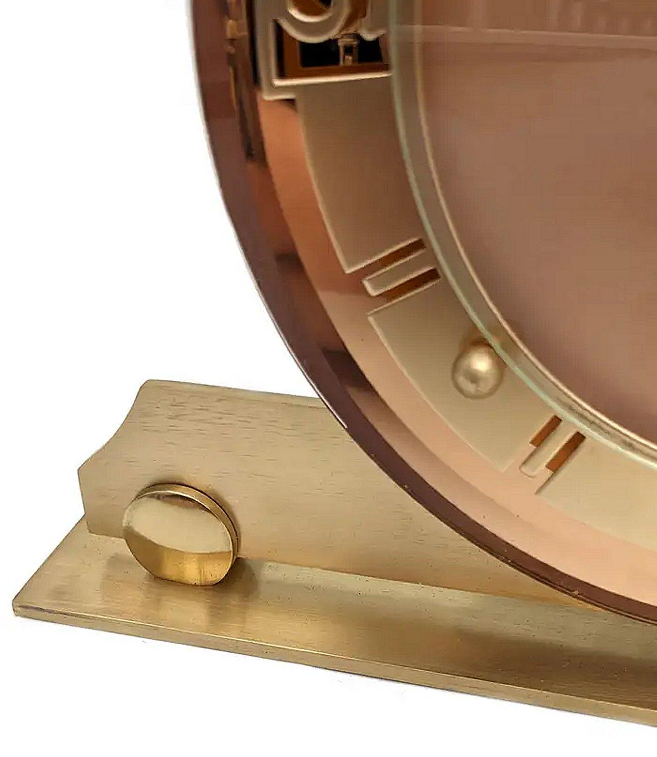 Art Deco Glamourous  Mechanical 8 Day Mirror Clock,  English, c1930s In Good Condition For Sale In Devon, England