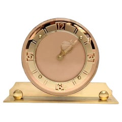 Art Deco Glamourous  Mechanical 8 Day Mirror Clock,  English, c1930s