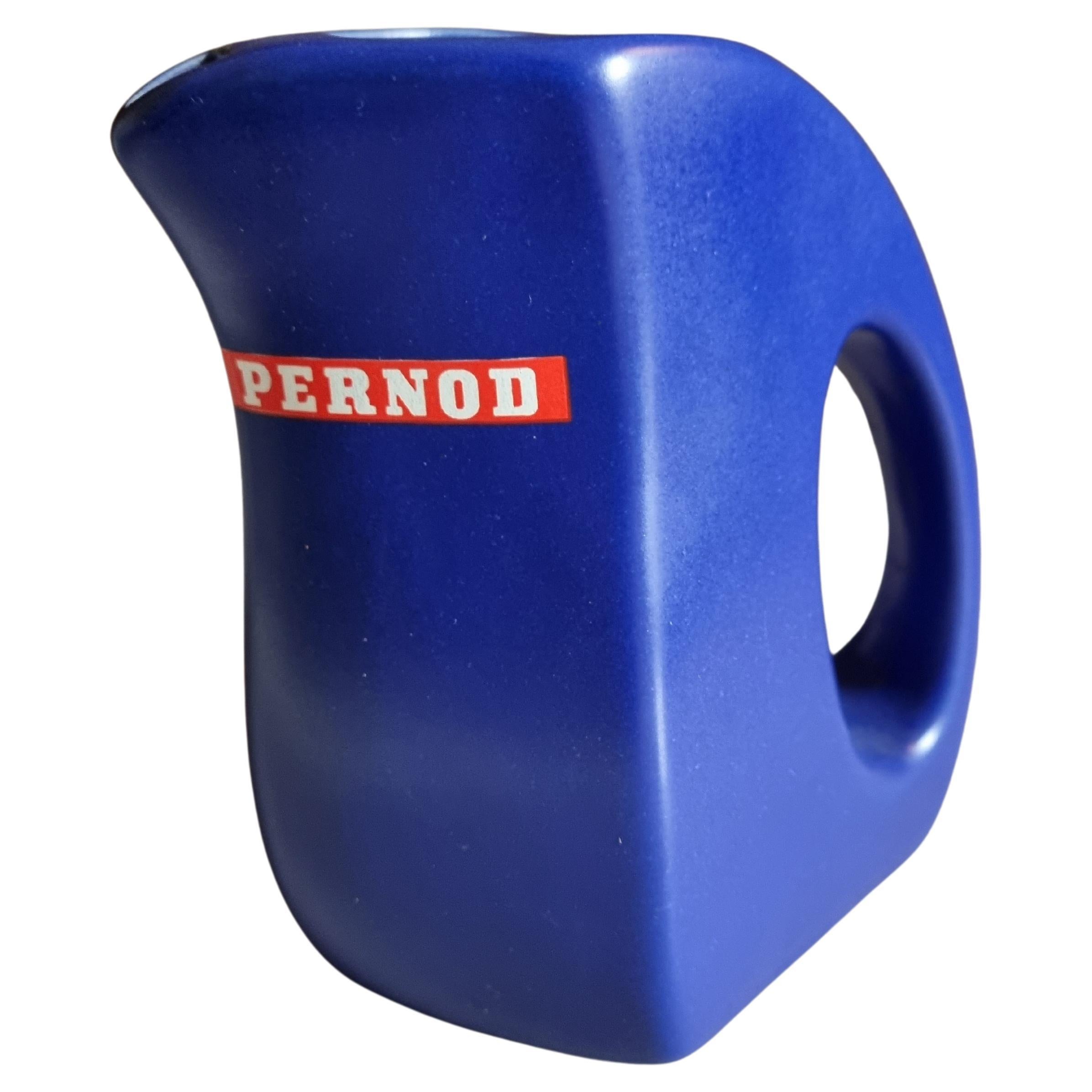 Pernod Wasserkrug in blau France 80ies For Sale