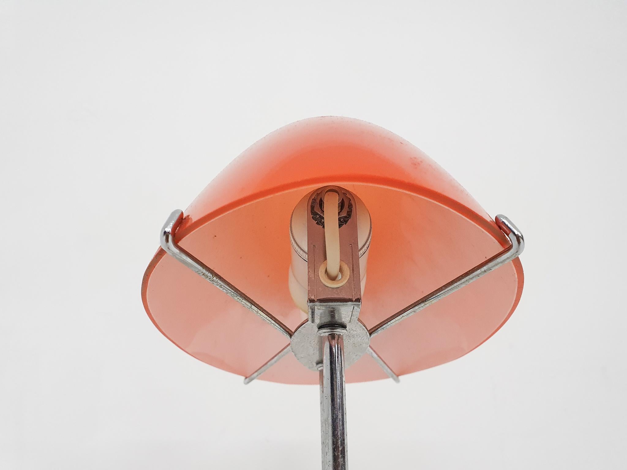 Art Deco Glass and Metal Desk Lamp 5