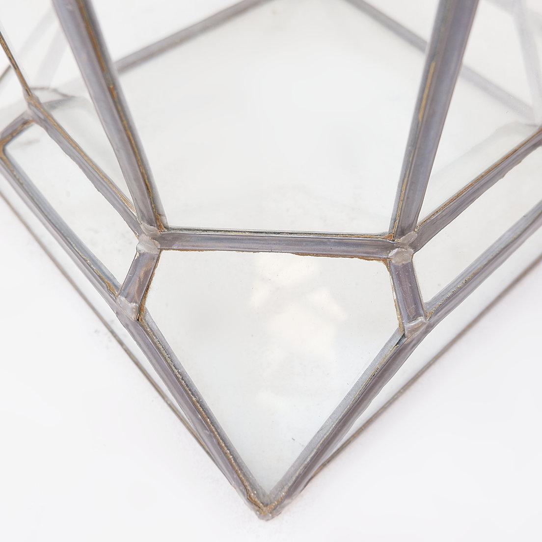 Art-Deco-Säule aus Glas und Zink im Angebot 9