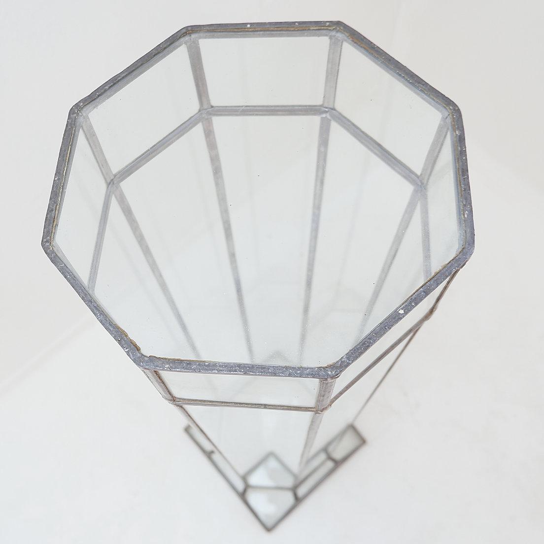 Art-Deco-Säule aus Glas und Zink (Art déco) im Angebot
