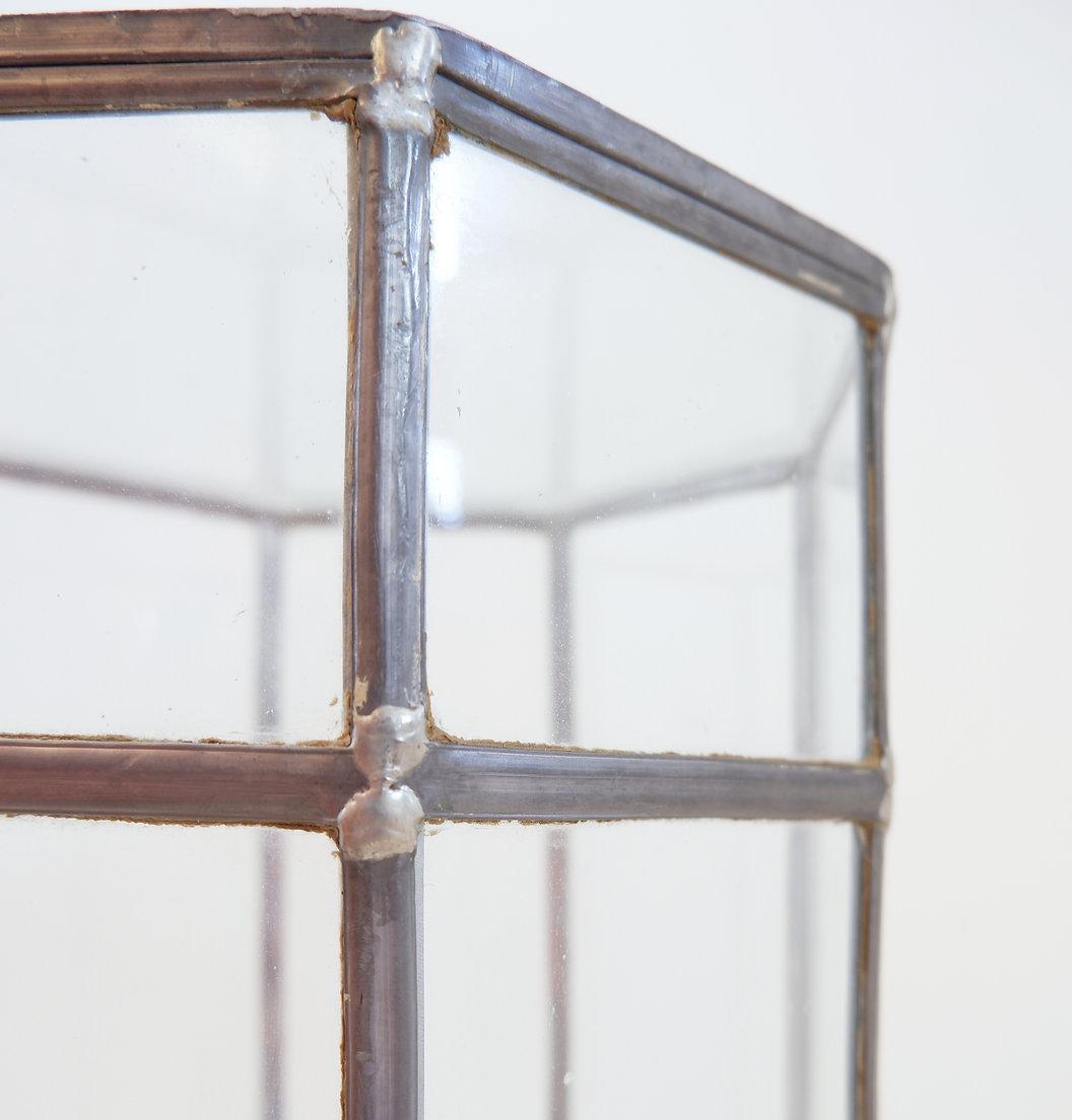 Art-Deco-Säule aus Glas und Zink im Angebot 1