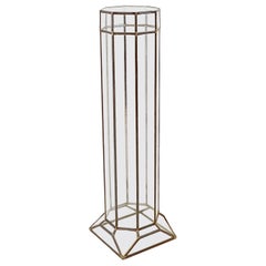 Art-Deco-Säule aus Glas und Zink