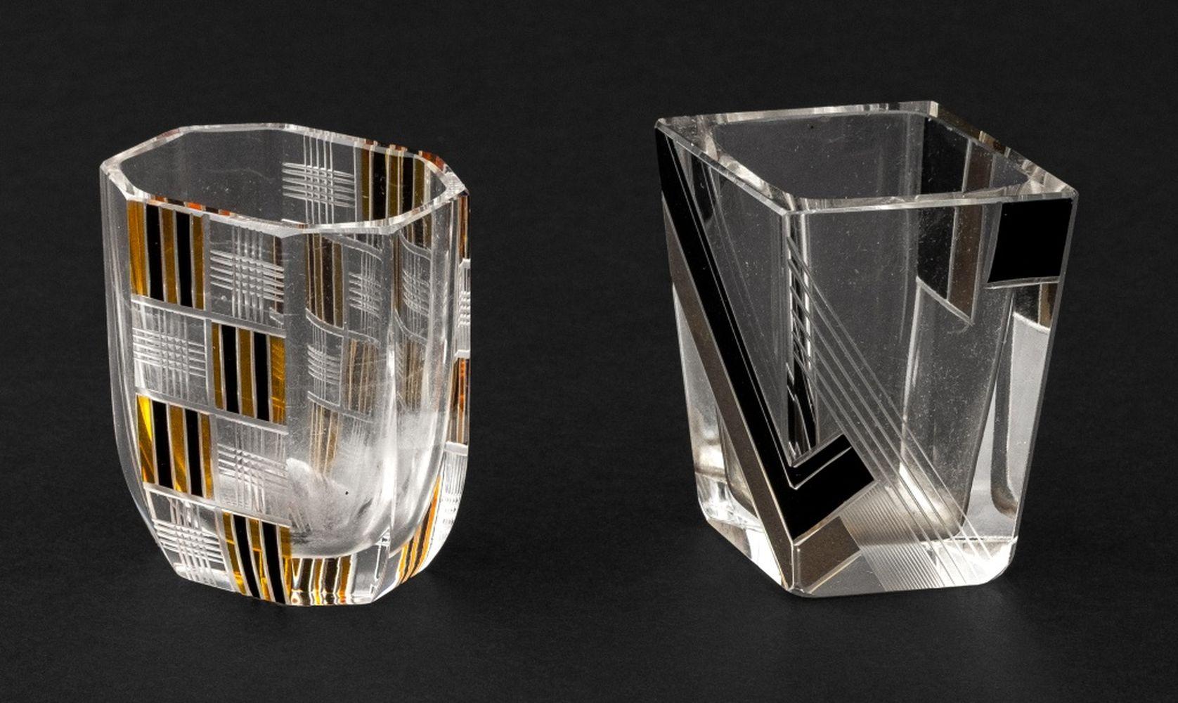20th Century Art Deco Glass Barware, 4 Pcs. For Sale
