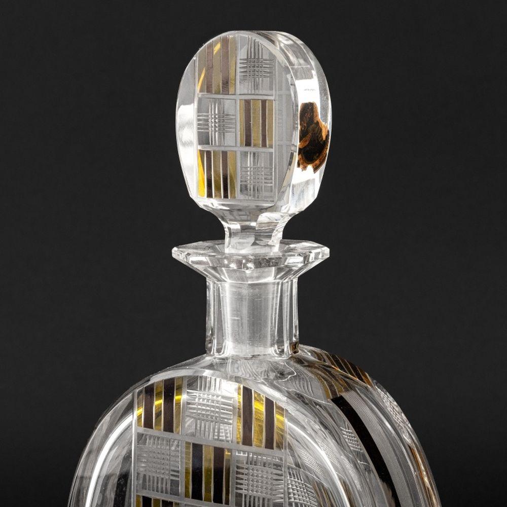 Art Deco Glass Barware, 4 Pcs. For Sale 1