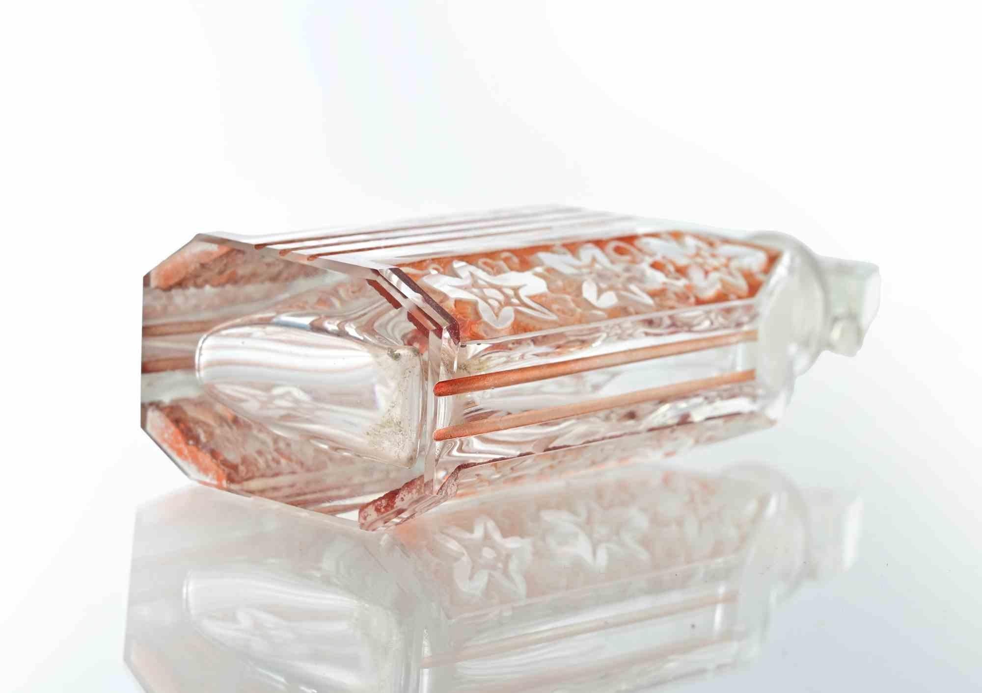 Art Deco Glass Bottle, 1930s (Art déco) im Angebot