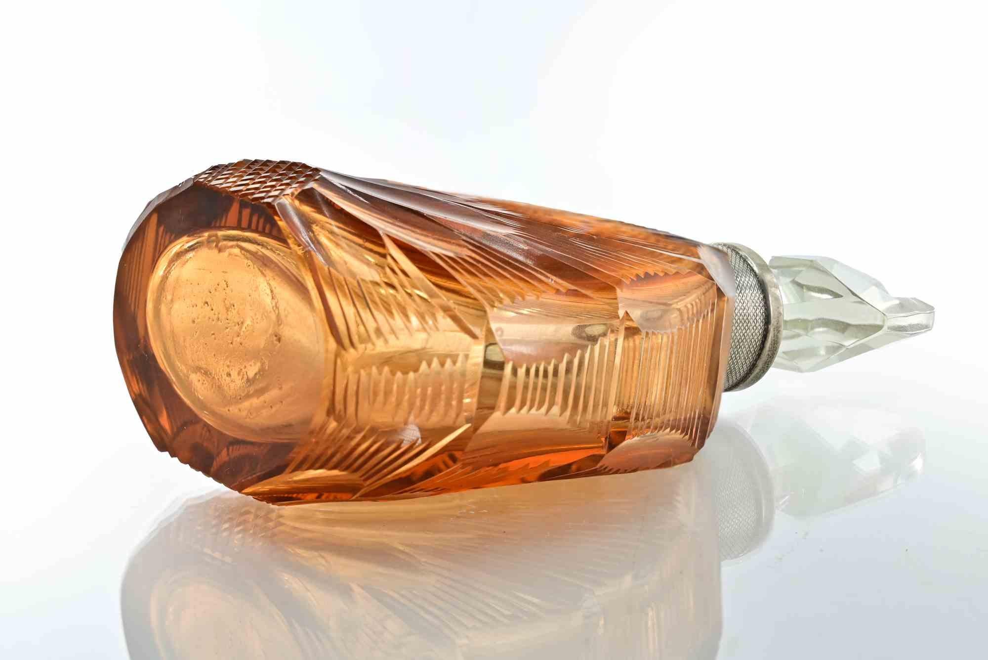 Mid-20th Century Art Deco Glass Bottle, 1930s For Sale
