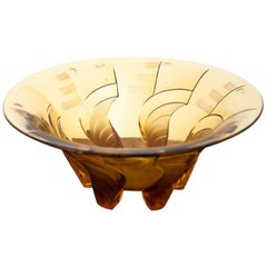 Art Deco Glass Bowl, 1970s