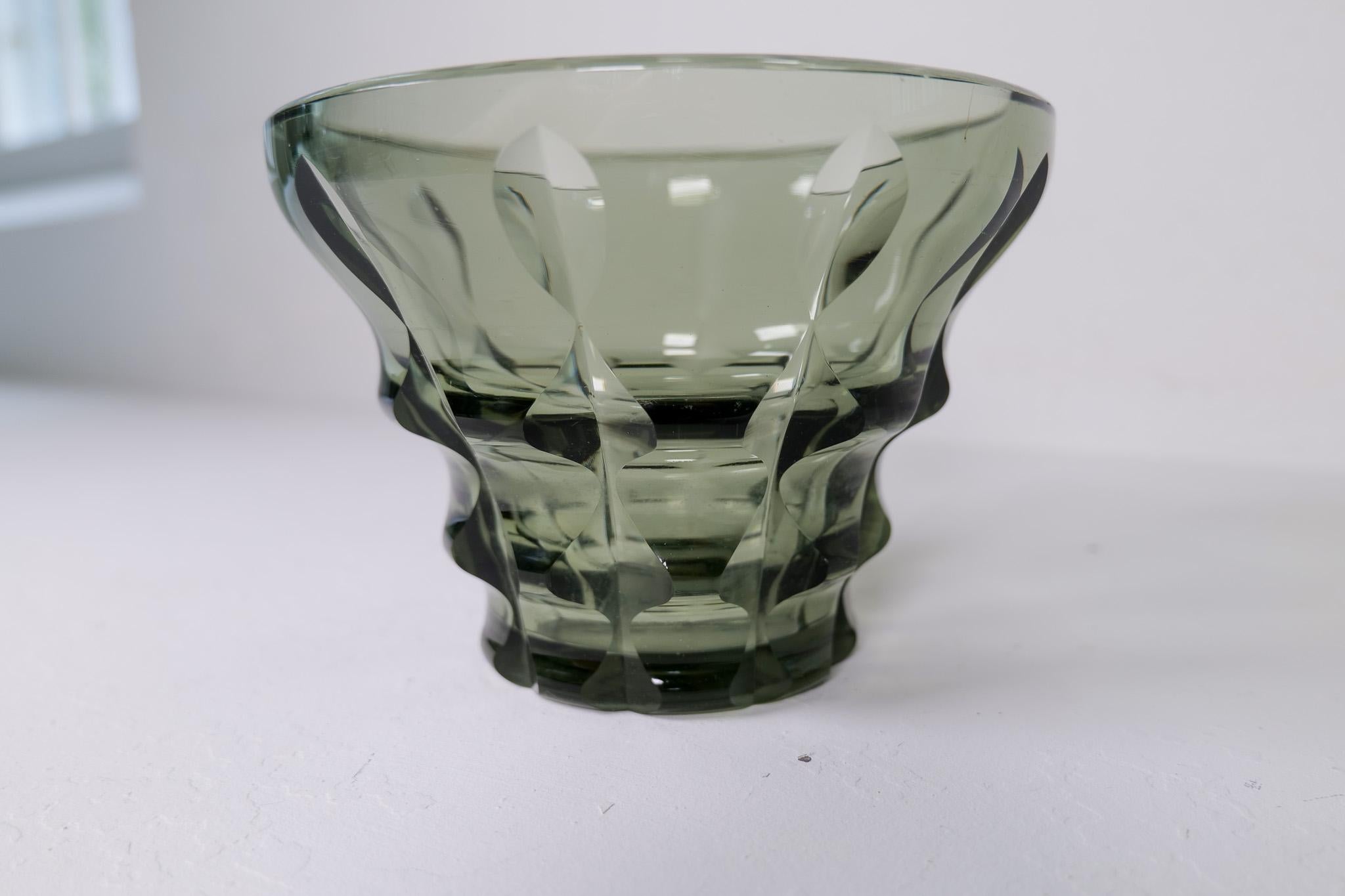  Art Deco Glass Bowl Sweden 1930s  For Sale 1