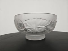 Art Deco Glass Bowl "Water Lilies" by Josef Inwald for Barolac, Czech 1930s