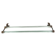 Art Deco Glas & Messing Handtuchhalter