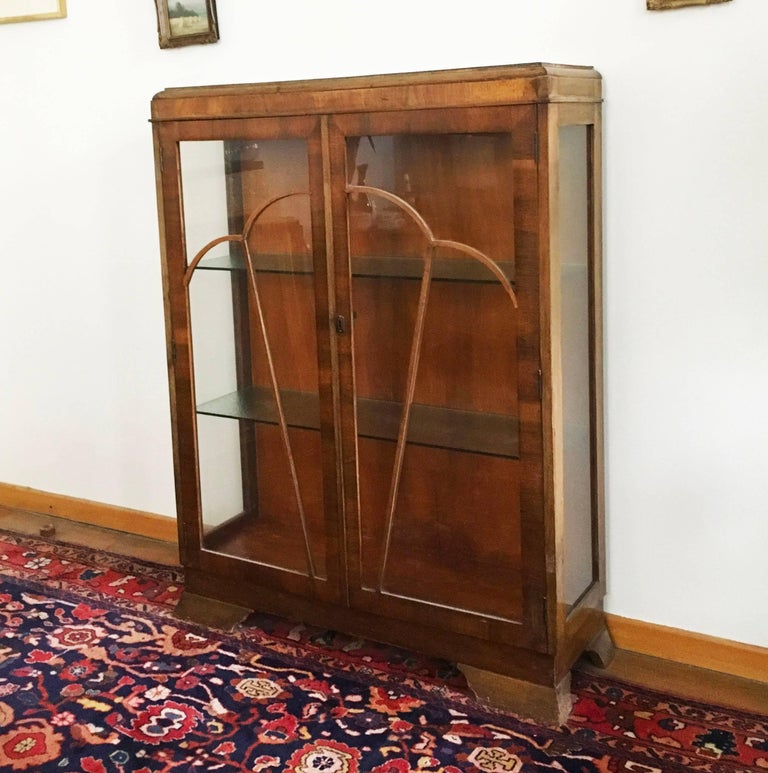 Art Deco Glass Vitrine at 1stDibs