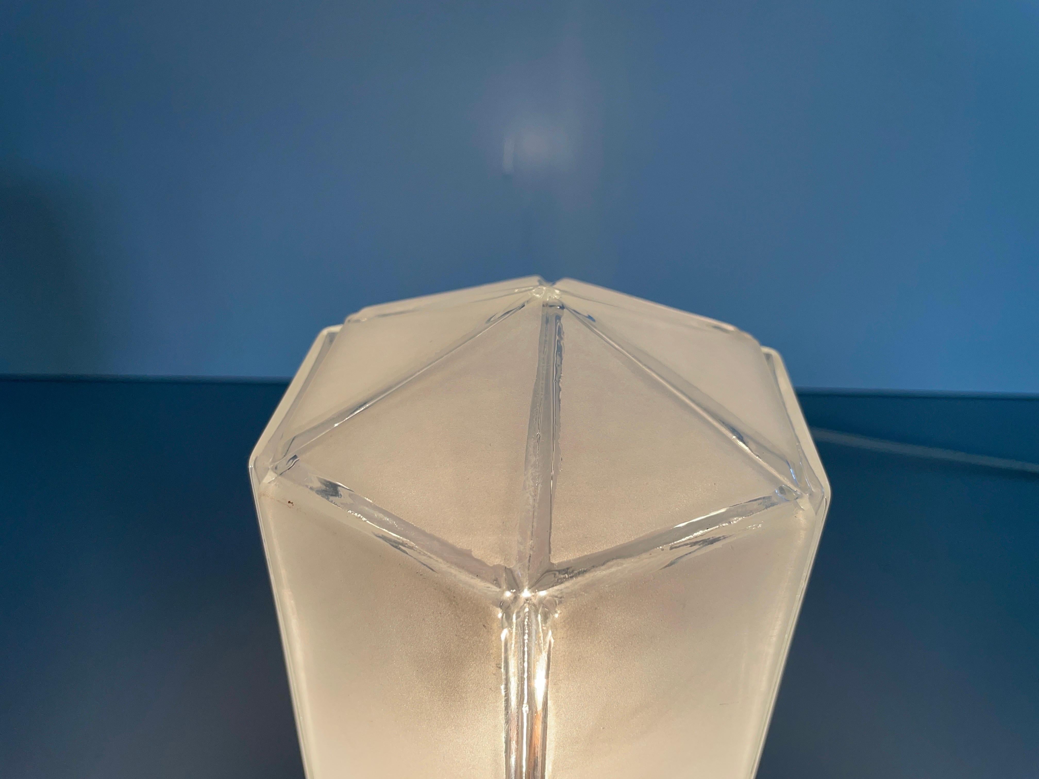 Lámpara de techo de cristal Art Decó con base de cobre de Zenith, años 30, Alemania en venta 10