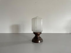 Art Deco Glass Ceiling Lamp with Copper Base by Zenith, 1930s, Germany