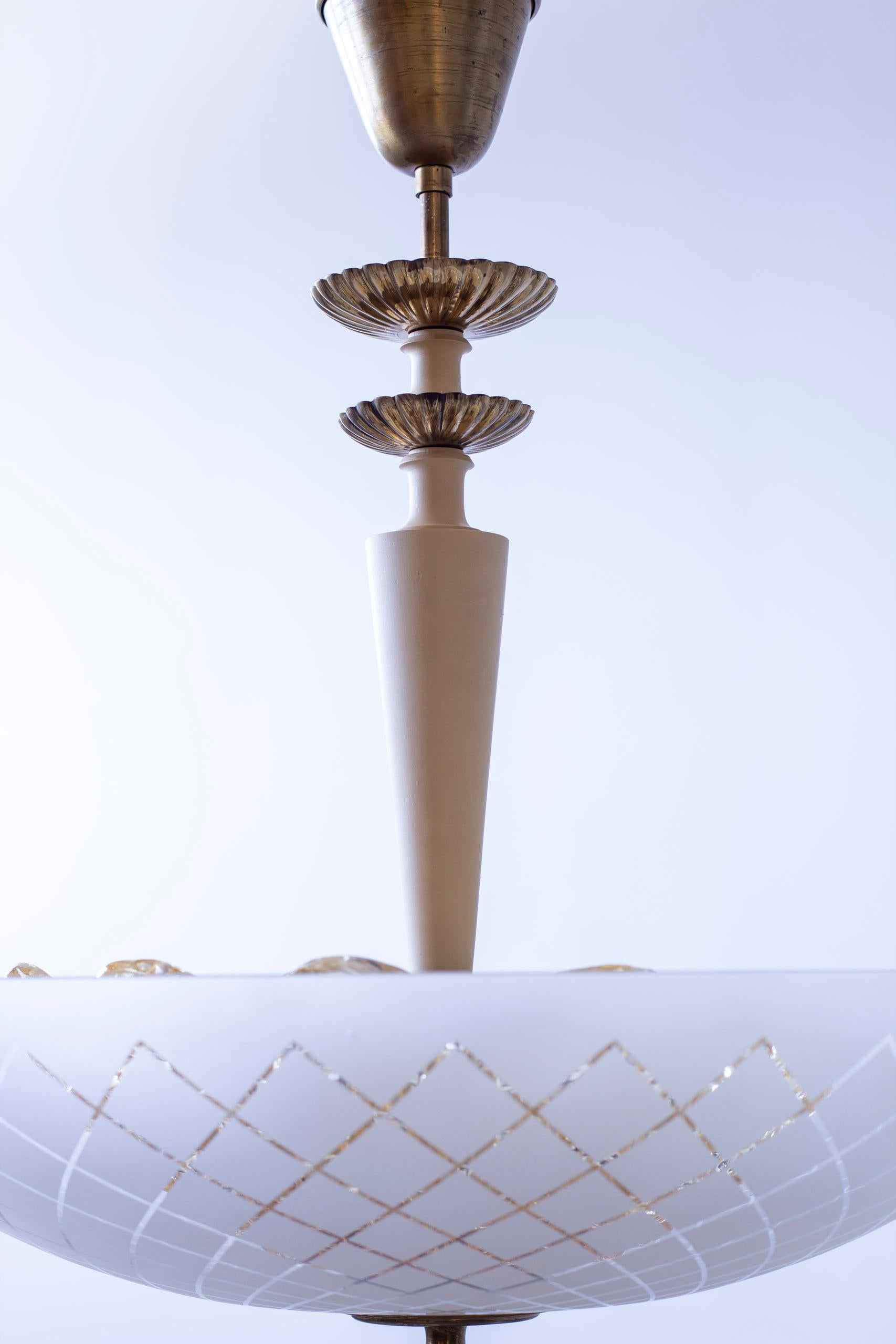 Plafonnier Art Déco mod. 939 de Bertil Brisborg/Carl fagerlund en vente 3