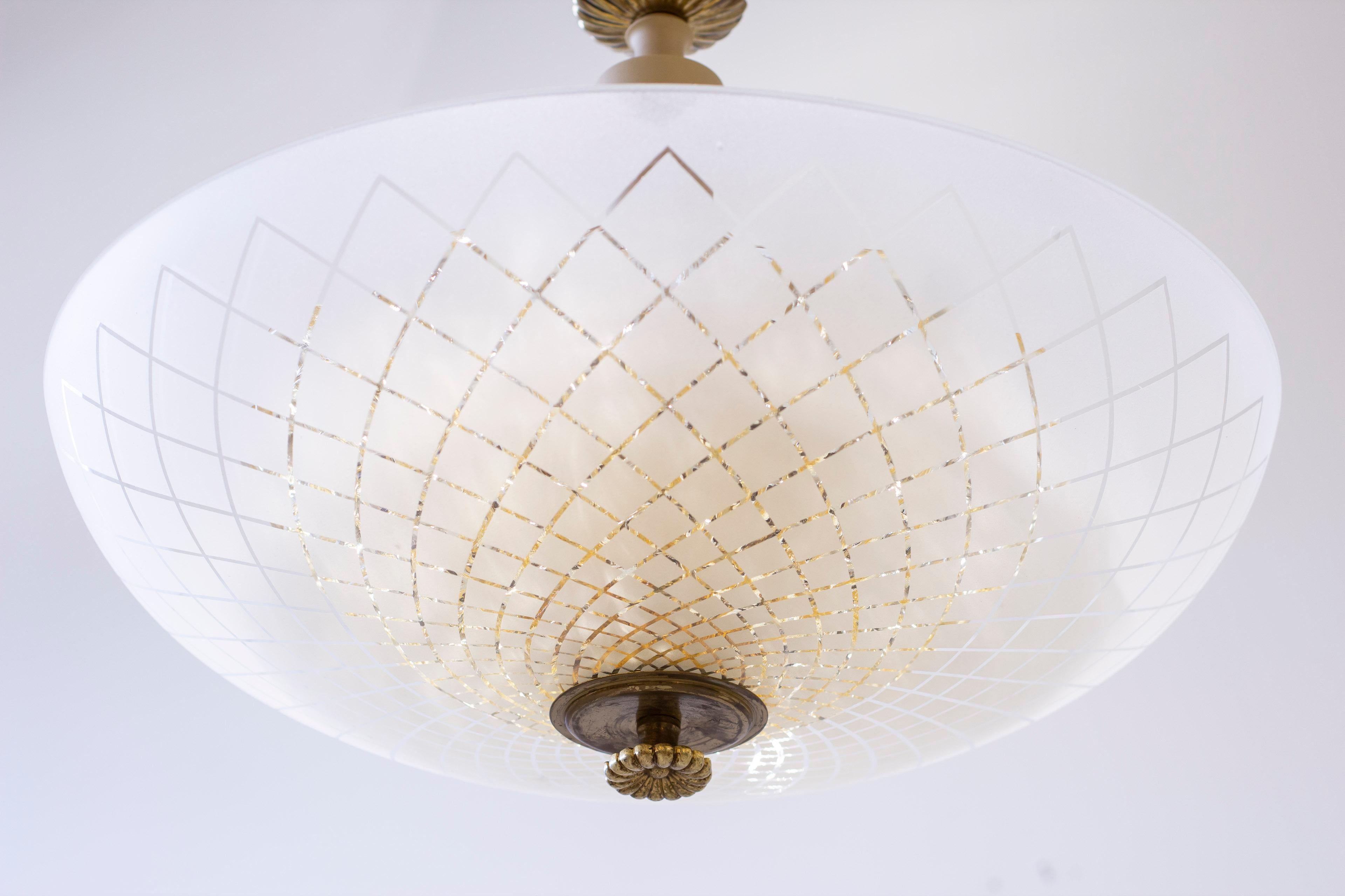 Plafonnier Art Déco mod. 939 de Bertil Brisborg/Carl fagerlund en vente 7