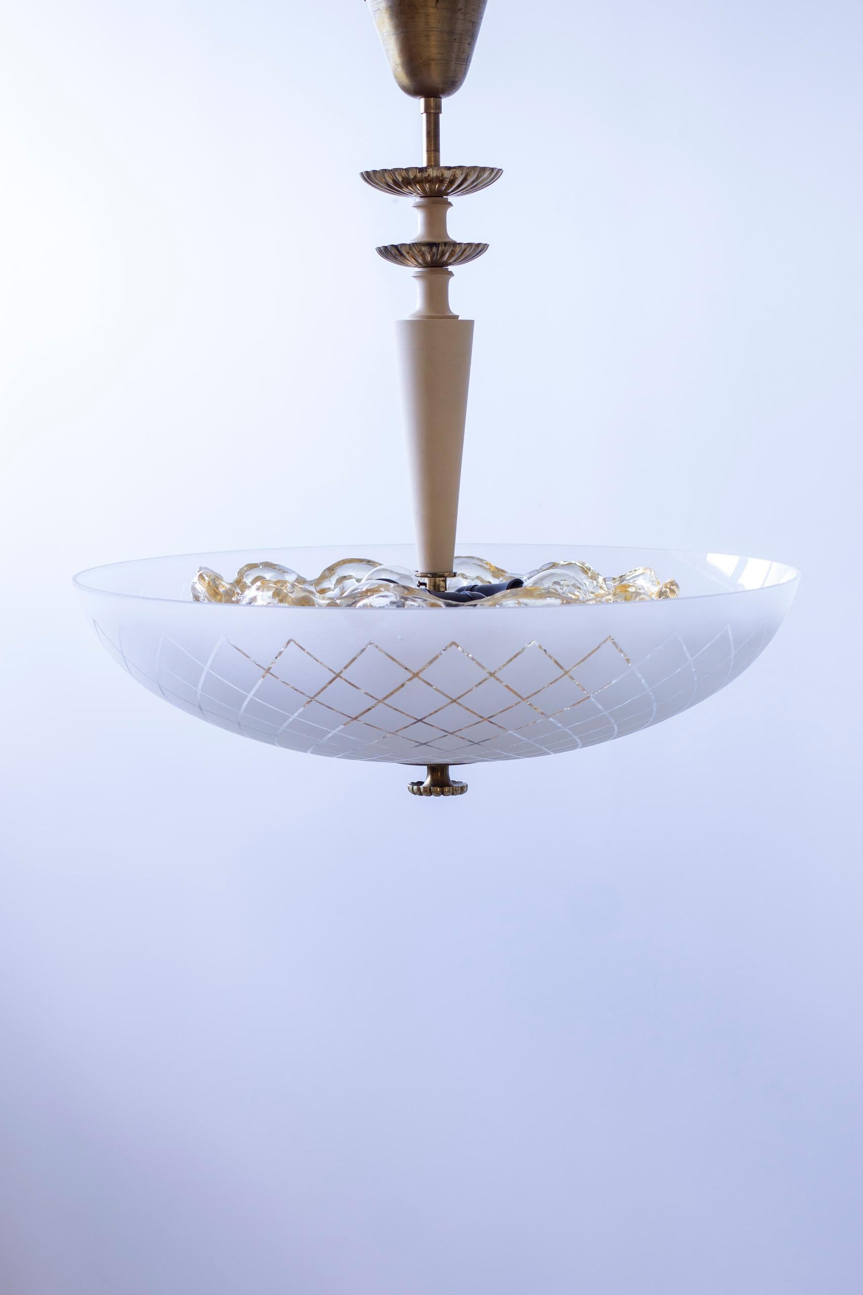 Plafonnier Art Déco mod. 939 de Bertil Brisborg/Carl fagerlund en vente 1