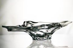 Art Deco Glass Centerpiece Loraine Crystalerie, 20th Century