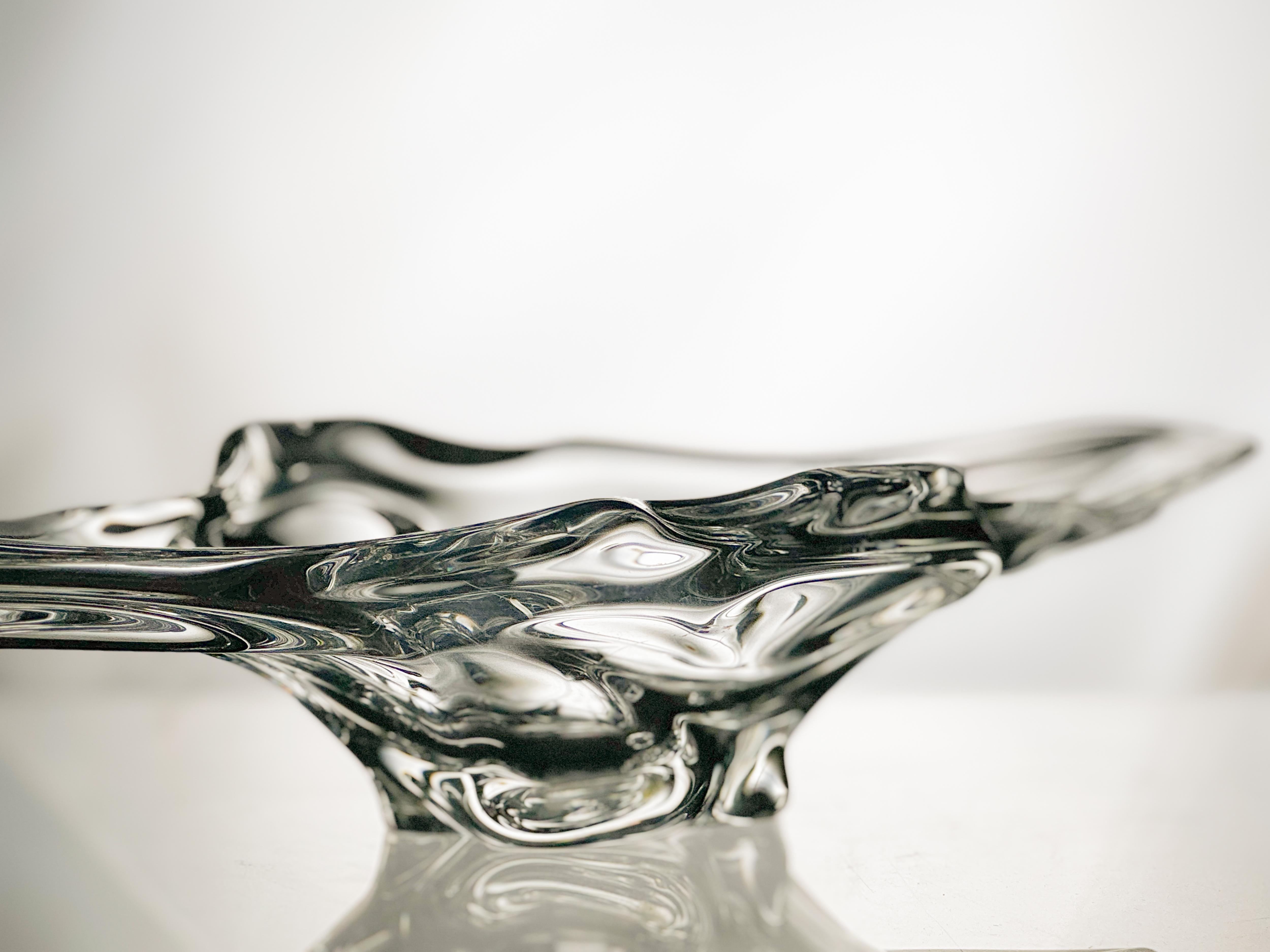 Art Deco Glas Tafelaufsatz Loraine Crystalerie, 20. Jahrhundert (Art déco) im Angebot