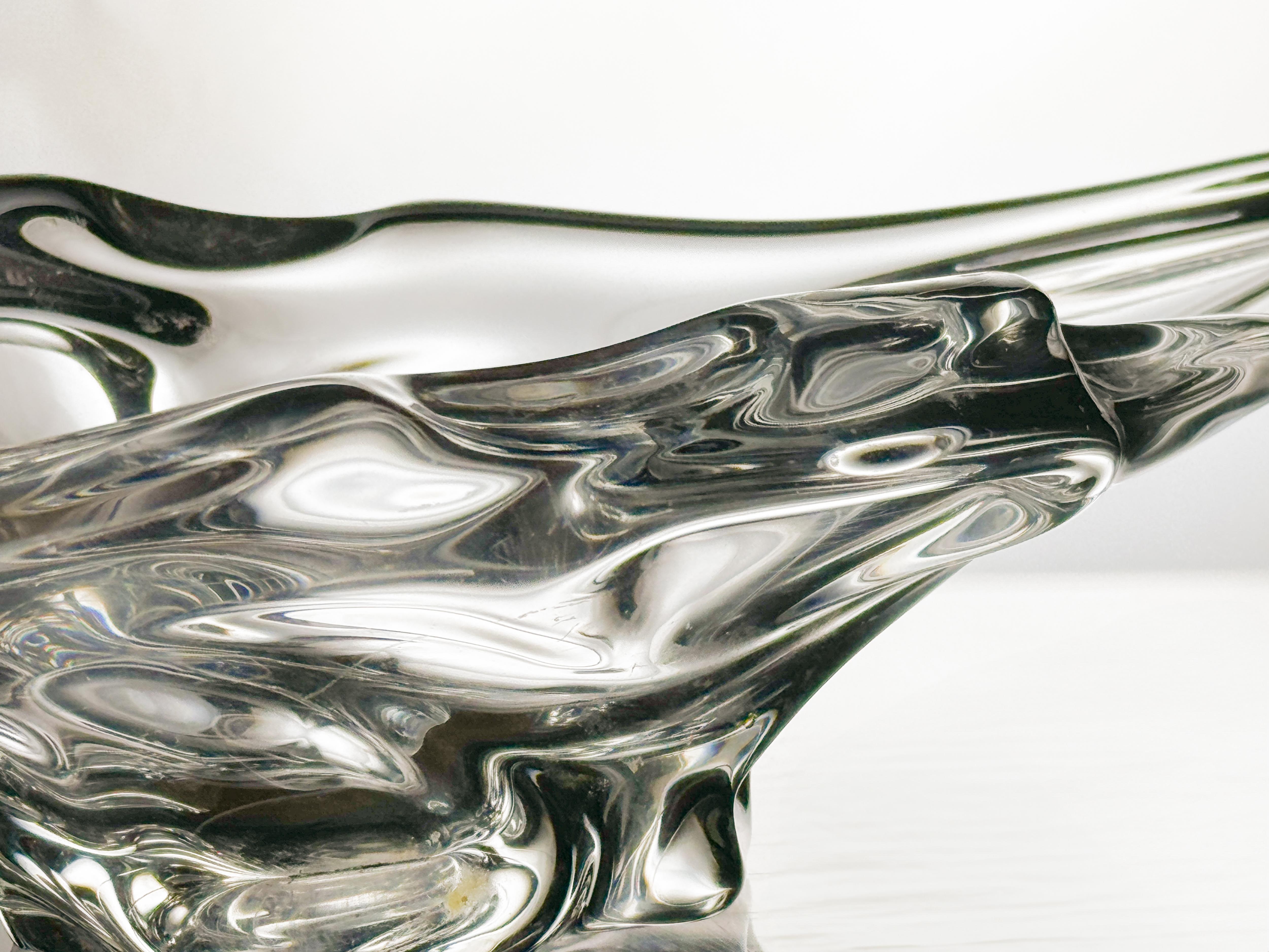 Art Deco Glas Tafelaufsatz Loraine Crystalerie, 20. Jahrhundert im Zustand „Gut“ im Angebot in Lisbon, PT