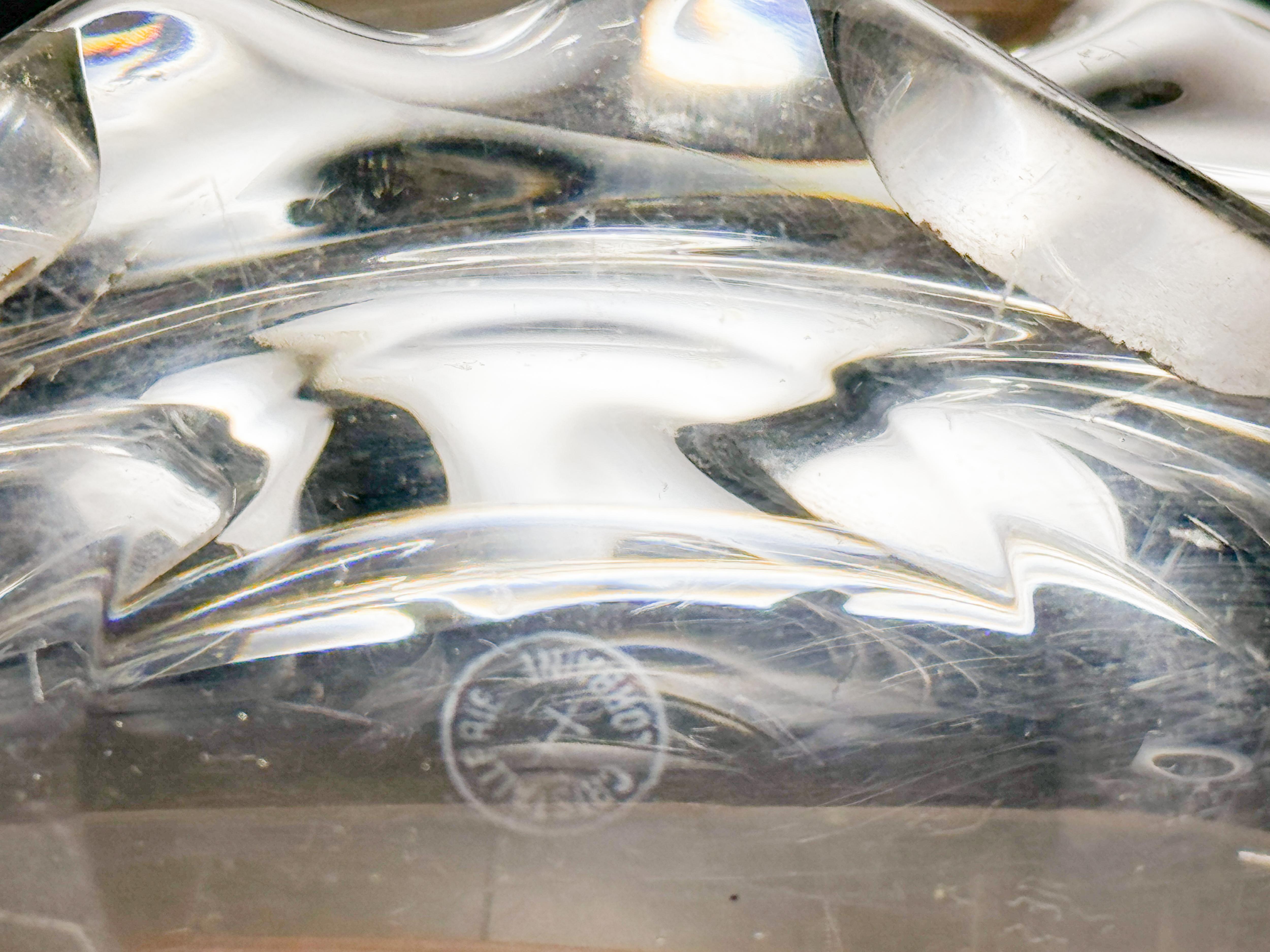 Art Deco Glas Tafelaufsatz Loraine Crystalerie, 20. Jahrhundert im Angebot 3