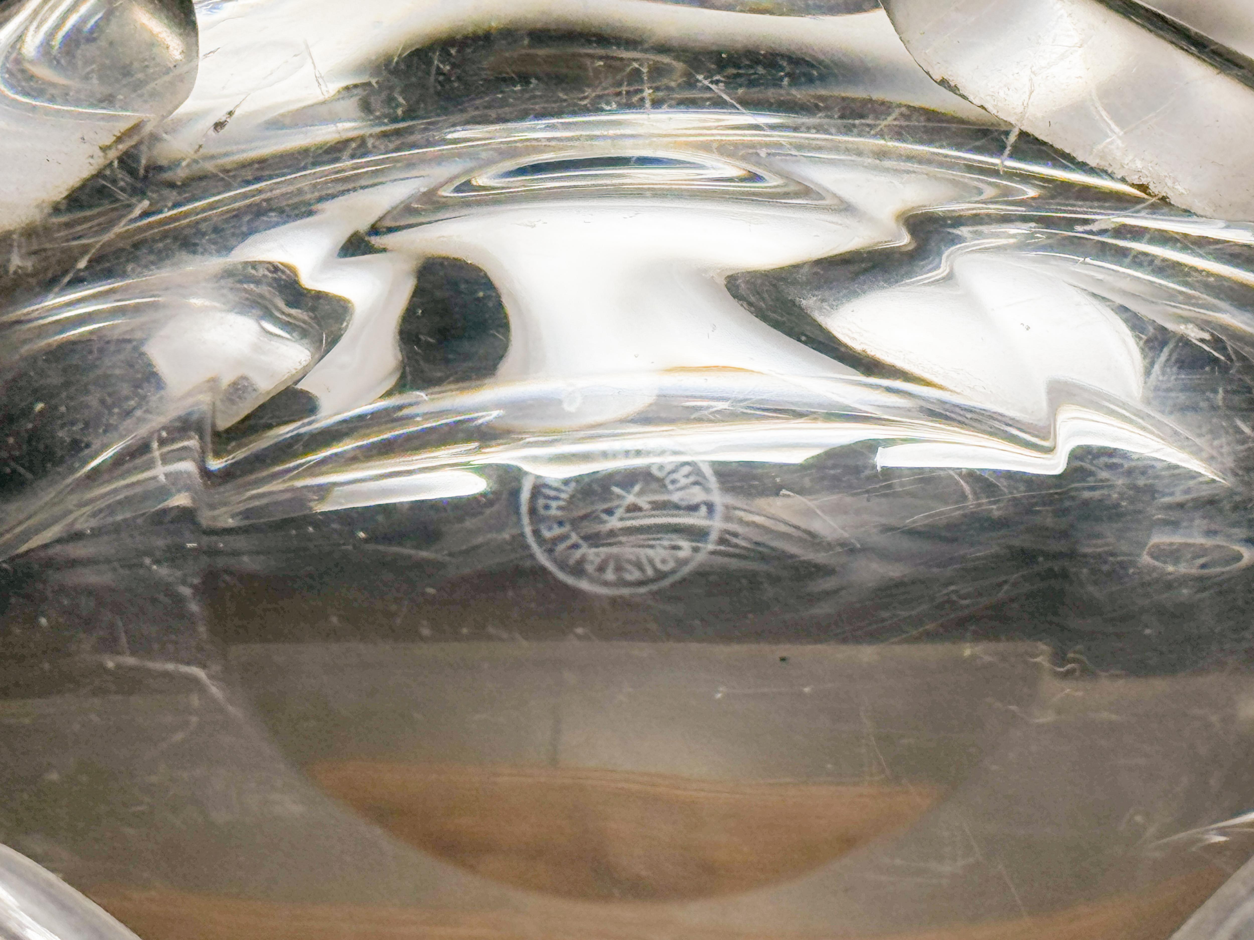 Art Deco Glas Tafelaufsatz Loraine Crystalerie, 20. Jahrhundert im Angebot 4