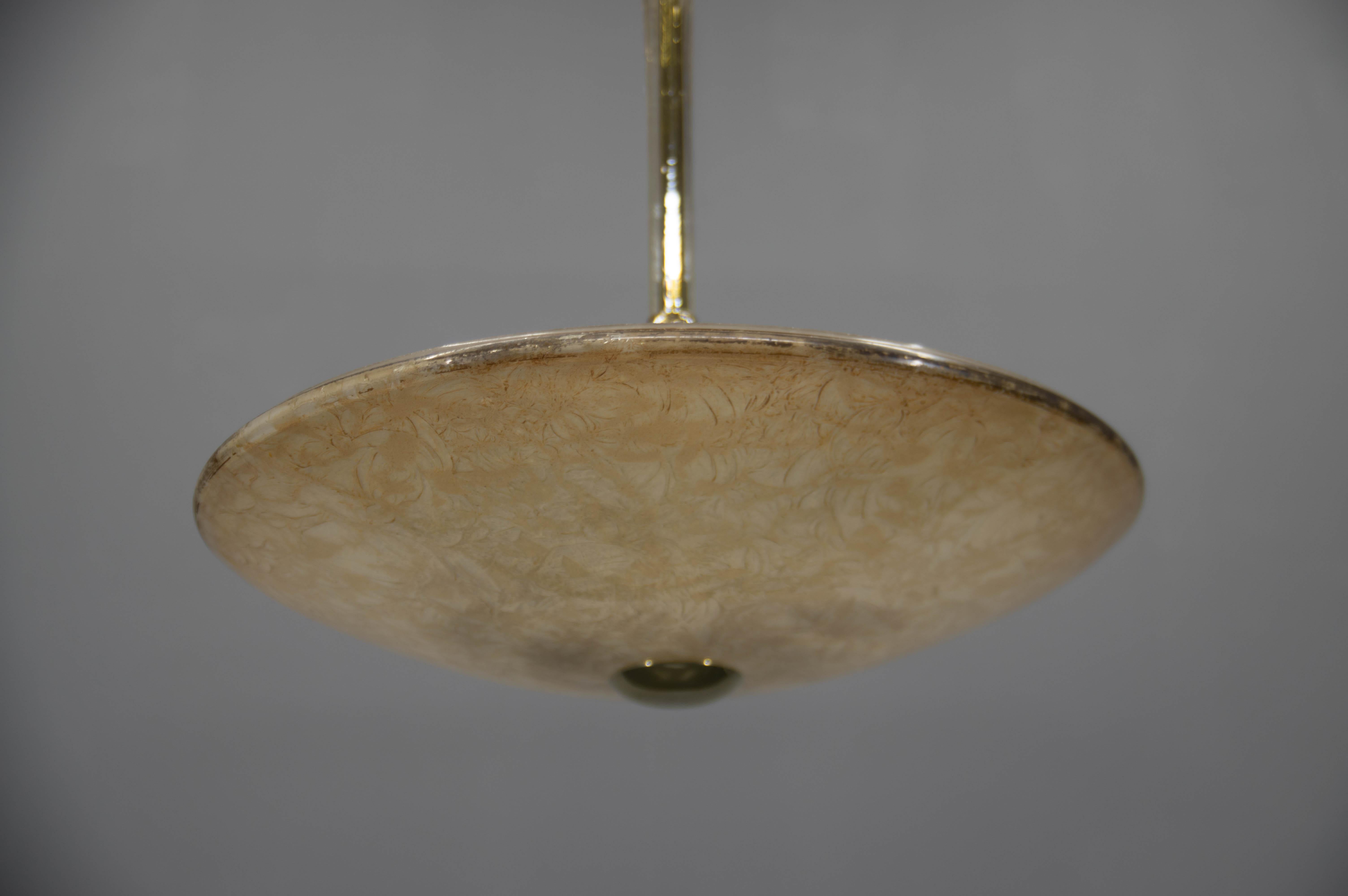 Ceco Lampadario in vetro Art Déco, Kamenicky Senov, 1930 in vendita