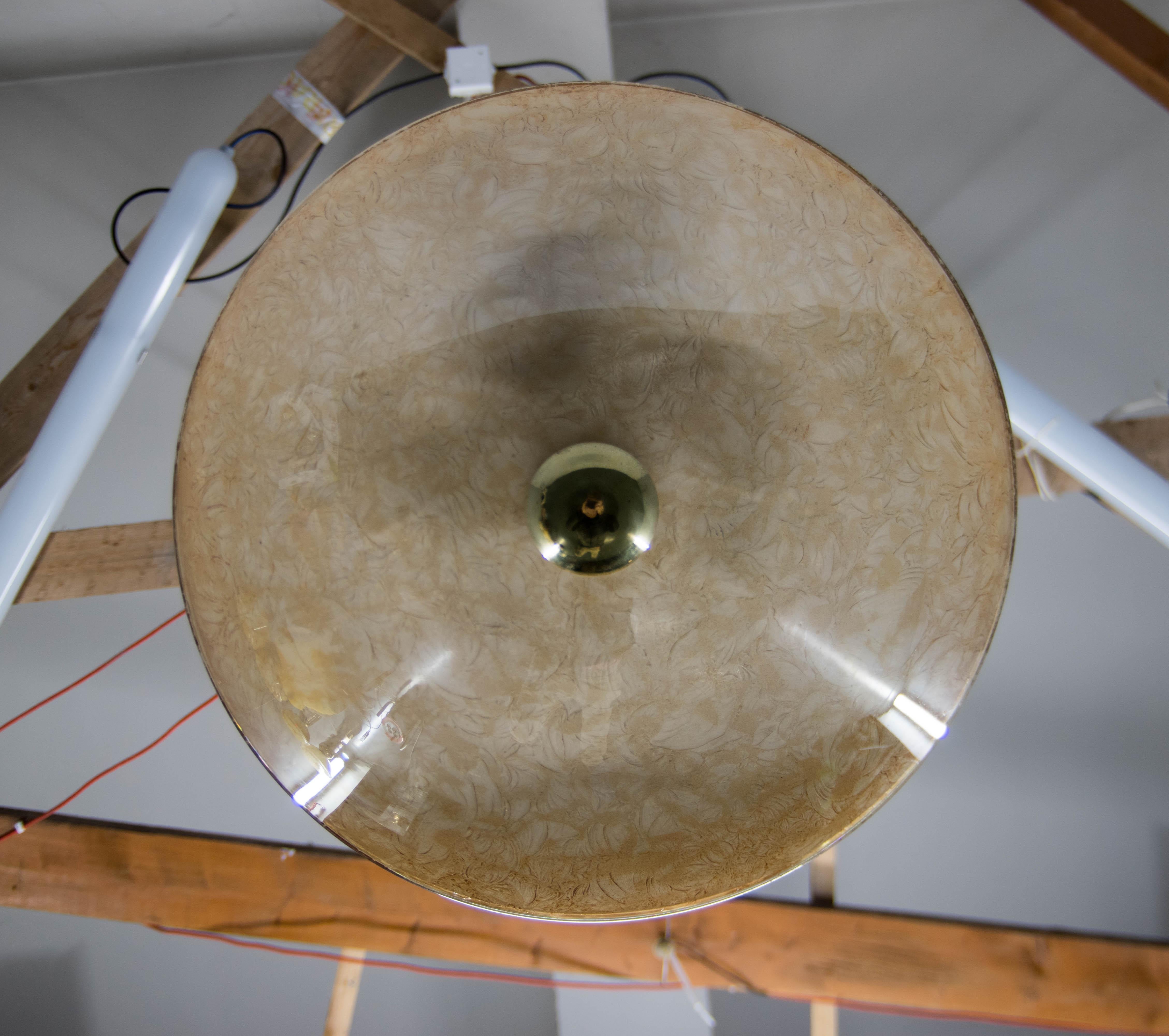 Vetro artistico Lampadario in vetro Art Déco, Kamenicky Senov, 1930 in vendita