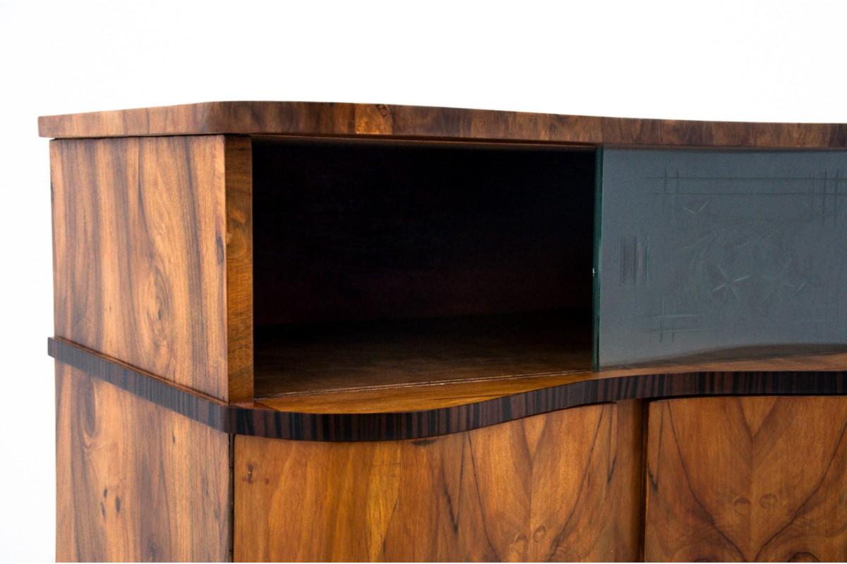 Art Deco glass chest of drawers, Poland, 1950s. For Sale 1