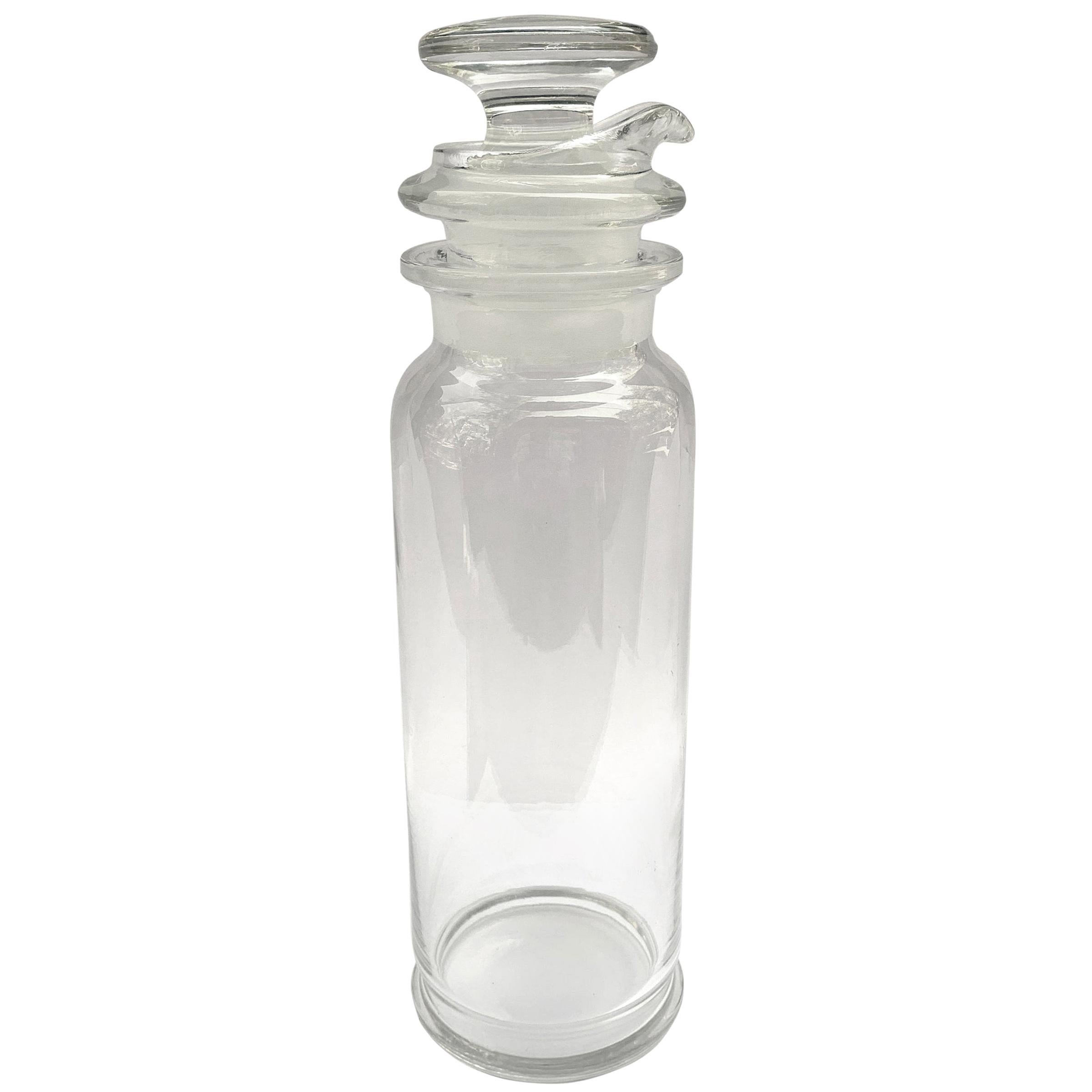 Art Deco Glass Cocktail Shaker For Sale