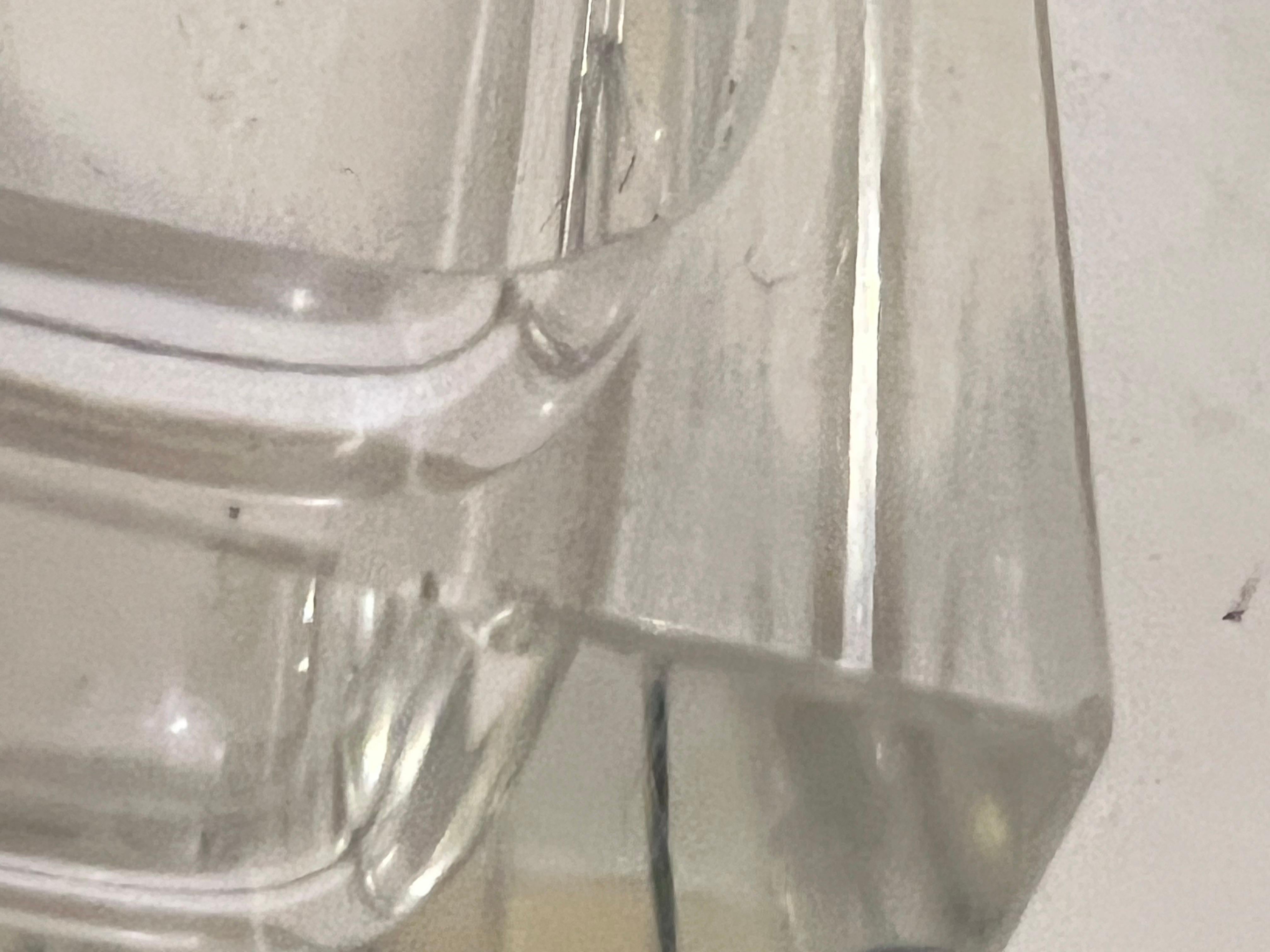 Art Deco Glass Crystal Pipe Holder / Stand / Rest Attributed to Dunhill In Good Condition In San Diego, CA