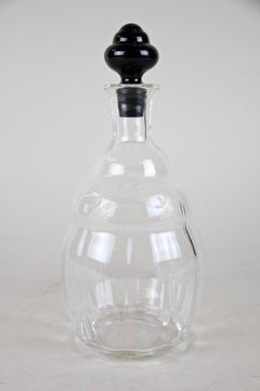 Art Deco Glass Decanter Set by Carl Stölzle, CZ, circa 1930