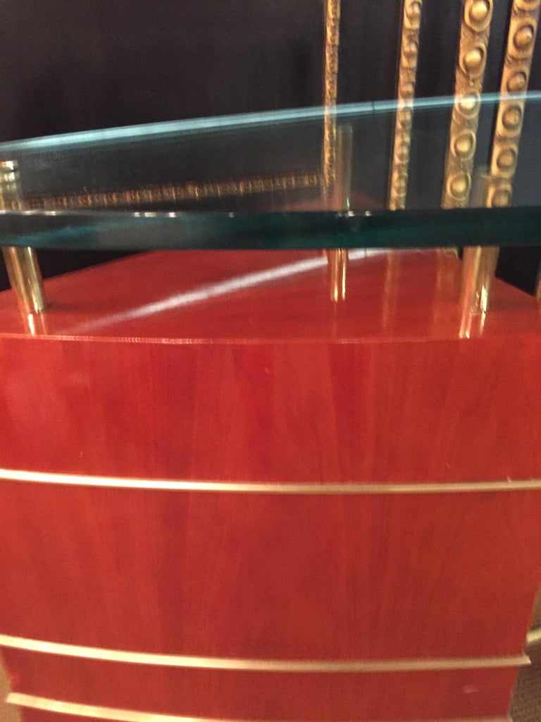 Art Deco Glass Desk or Reception Table For Sale at 1stDibs glass reception table, reception