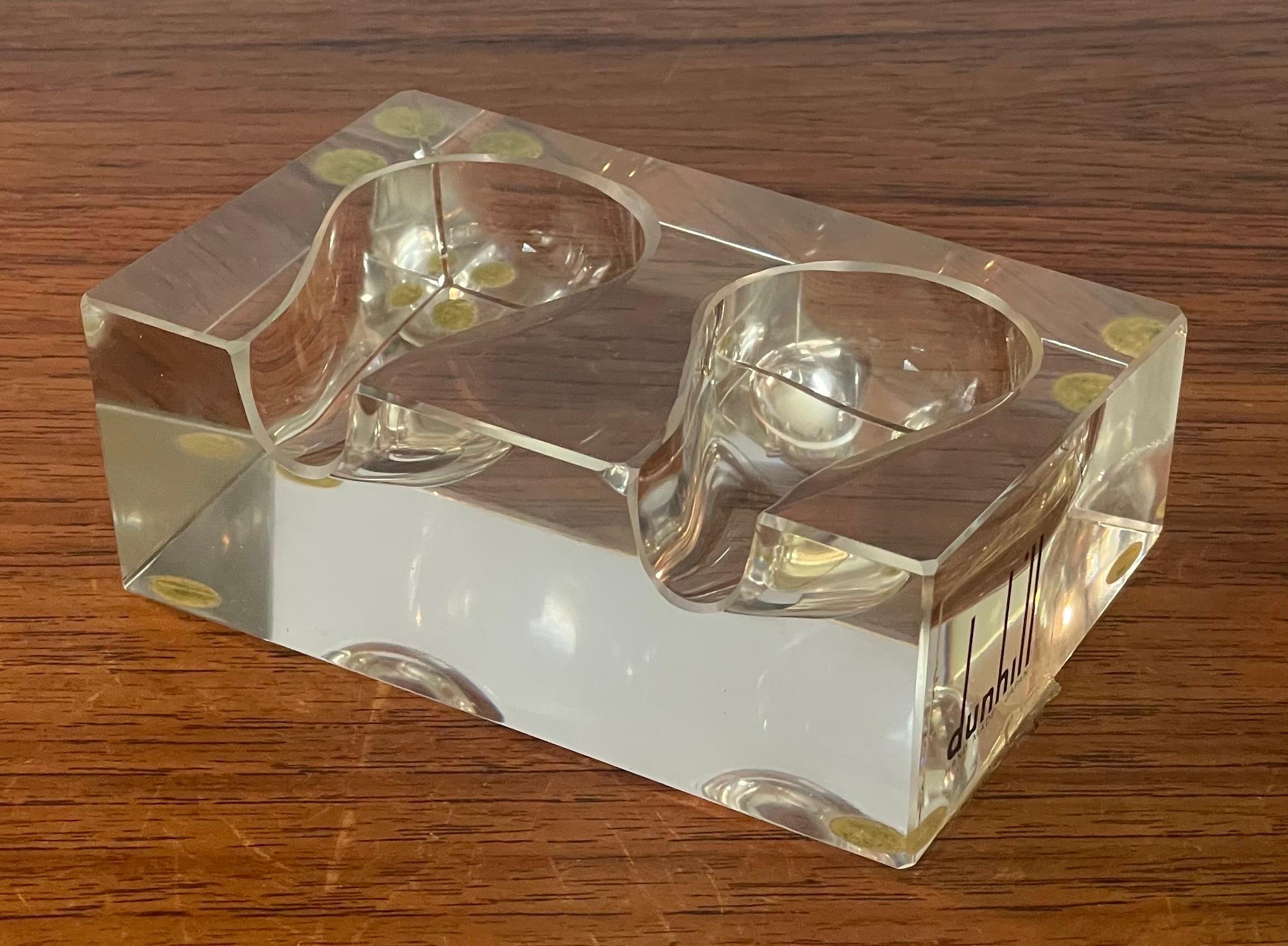 Art Deco Glass Double Pipe Holder / Stand / Rest by Dunhill For Sale 6