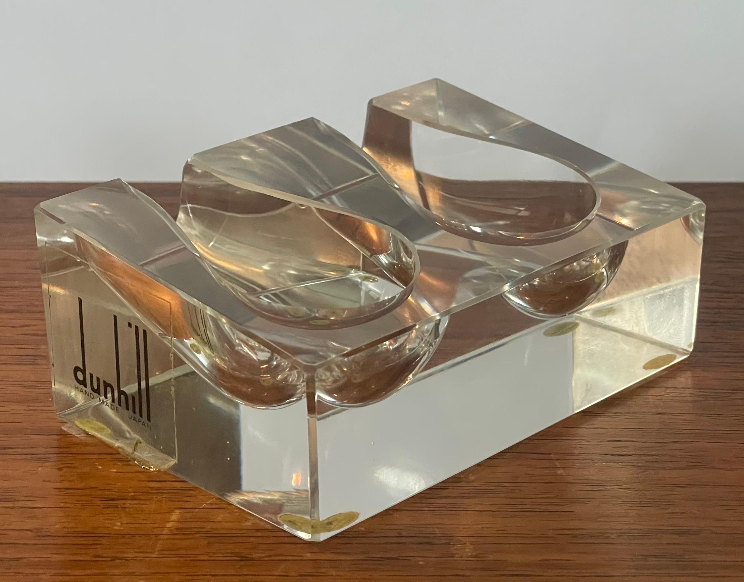 Art Deco Glas Doppelpfeifenhalter / Stand / Ablage von Dunhill im Angebot 6