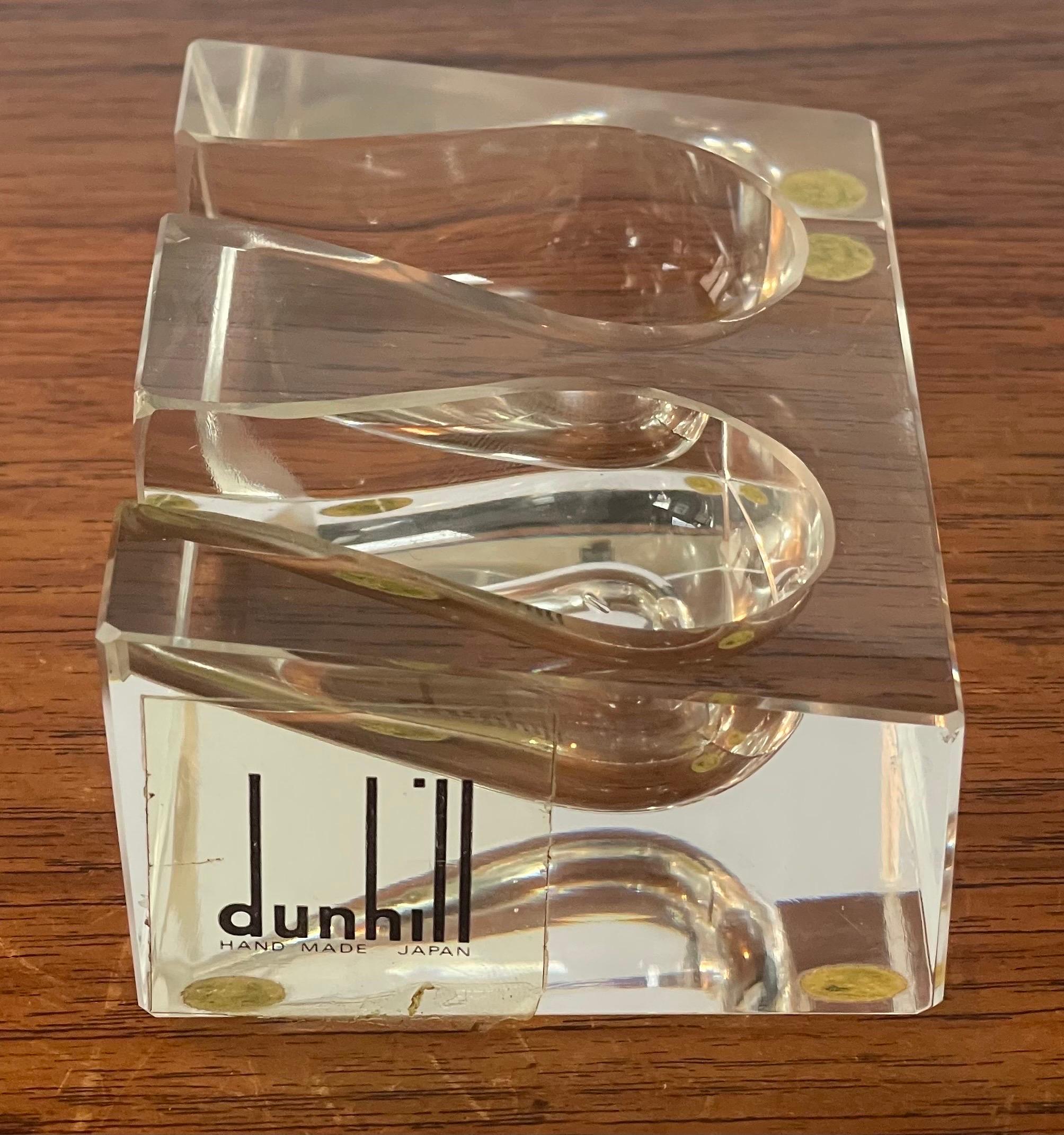 Art Deco Glass Double Pipe Holder / Stand / Rest by Dunhill For Sale 8
