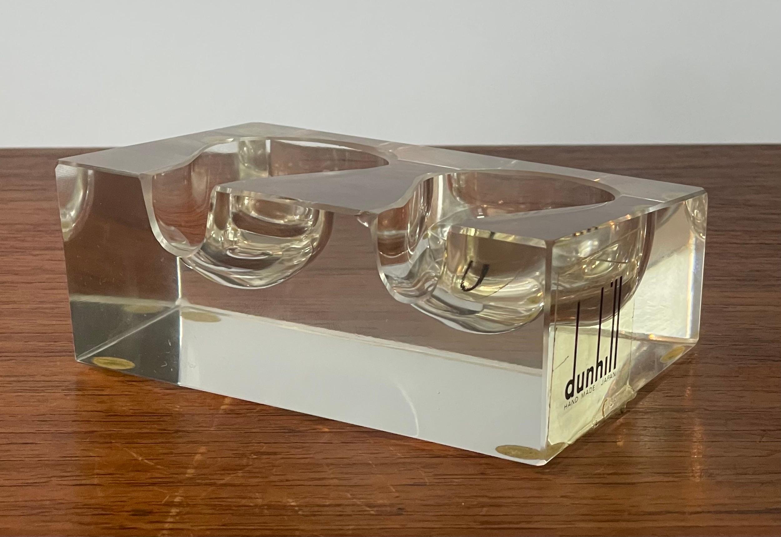 Art Deco Glass Double Pipe Holder / Stand / Rest by Dunhill For Sale 9