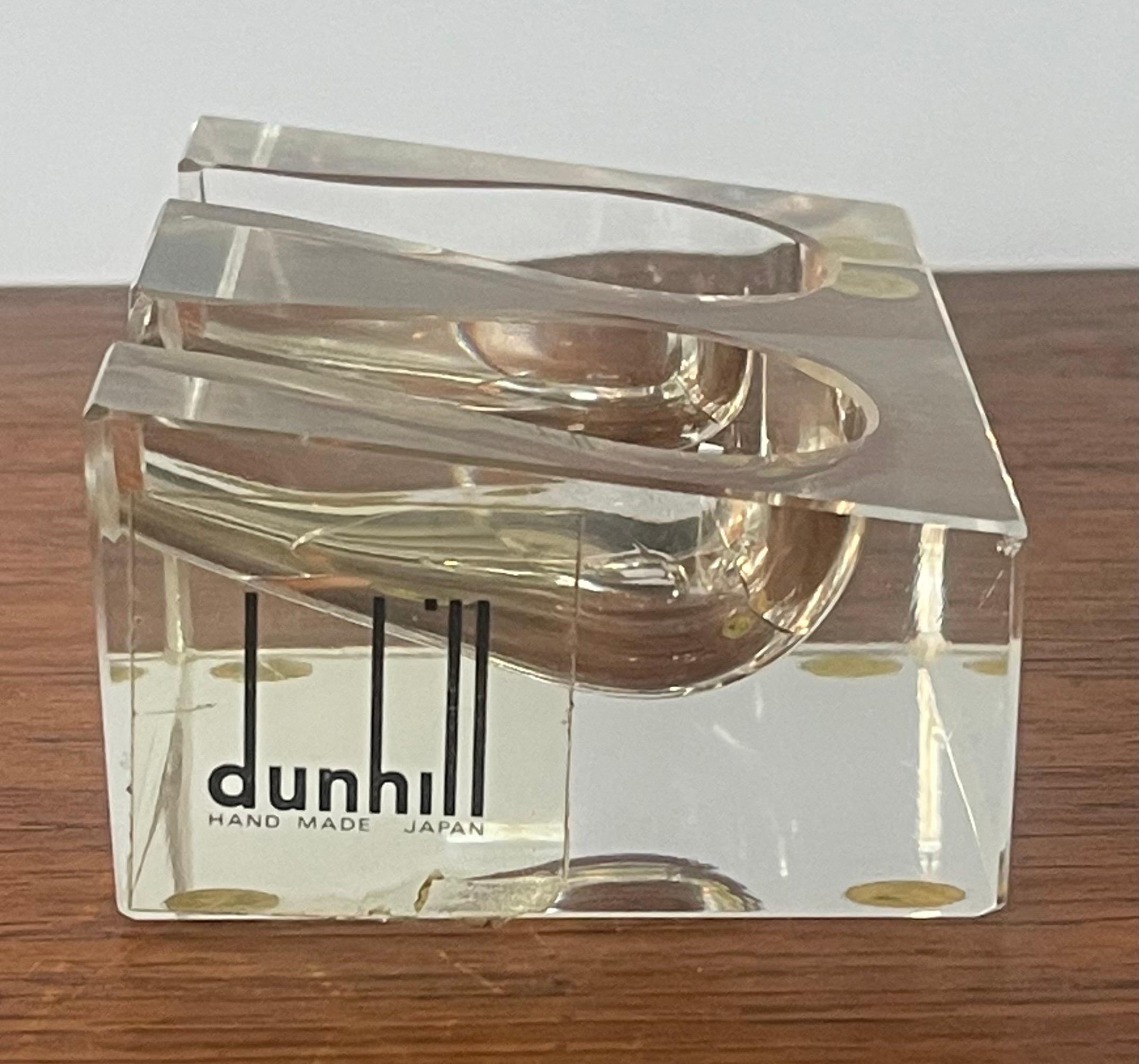 Art Deco Glass Double Pipe Holder / Stand / Rest by Dunhill For Sale 10