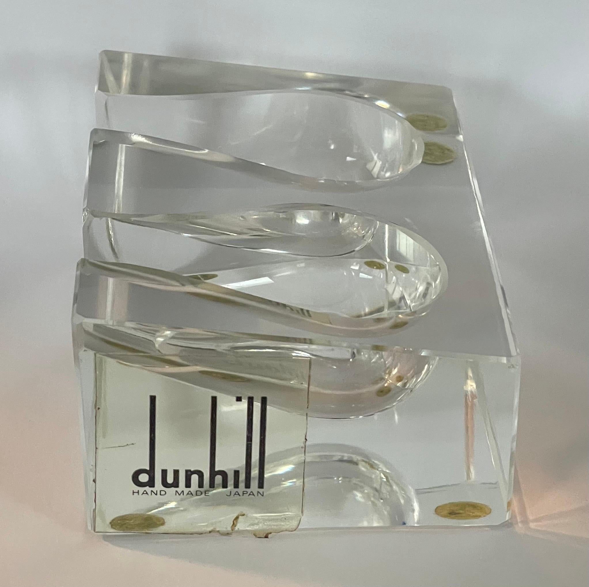 Art Deco Glass Double Pipe Holder / Stand / Rest by Dunhill For Sale 13