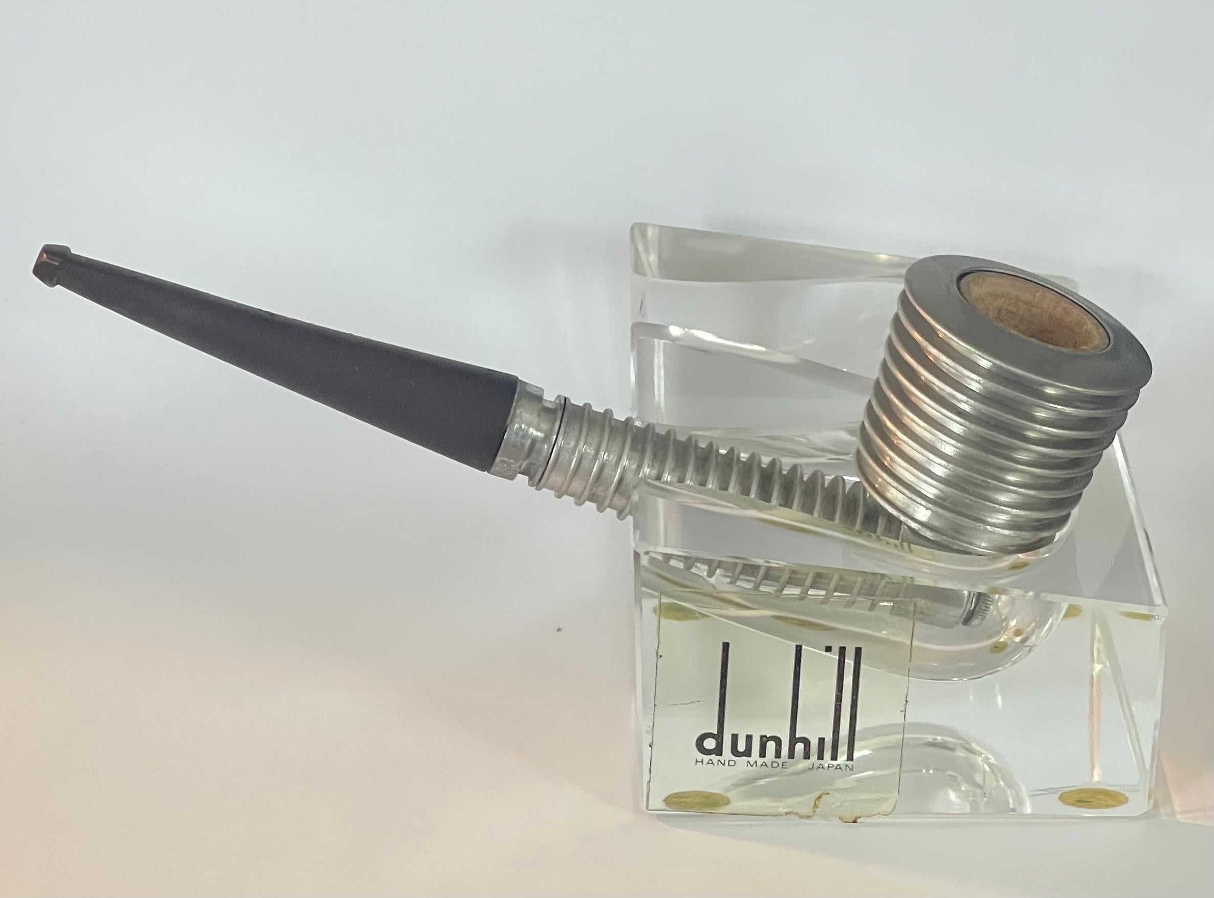 20th Century Art Deco Glass Double Pipe Holder / Stand / Rest by Dunhill For Sale