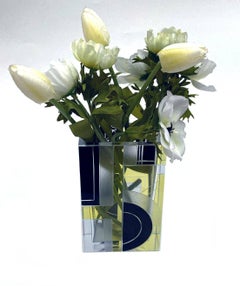 Art Deco Glass & Etched Vase By Karl Palda, c1935