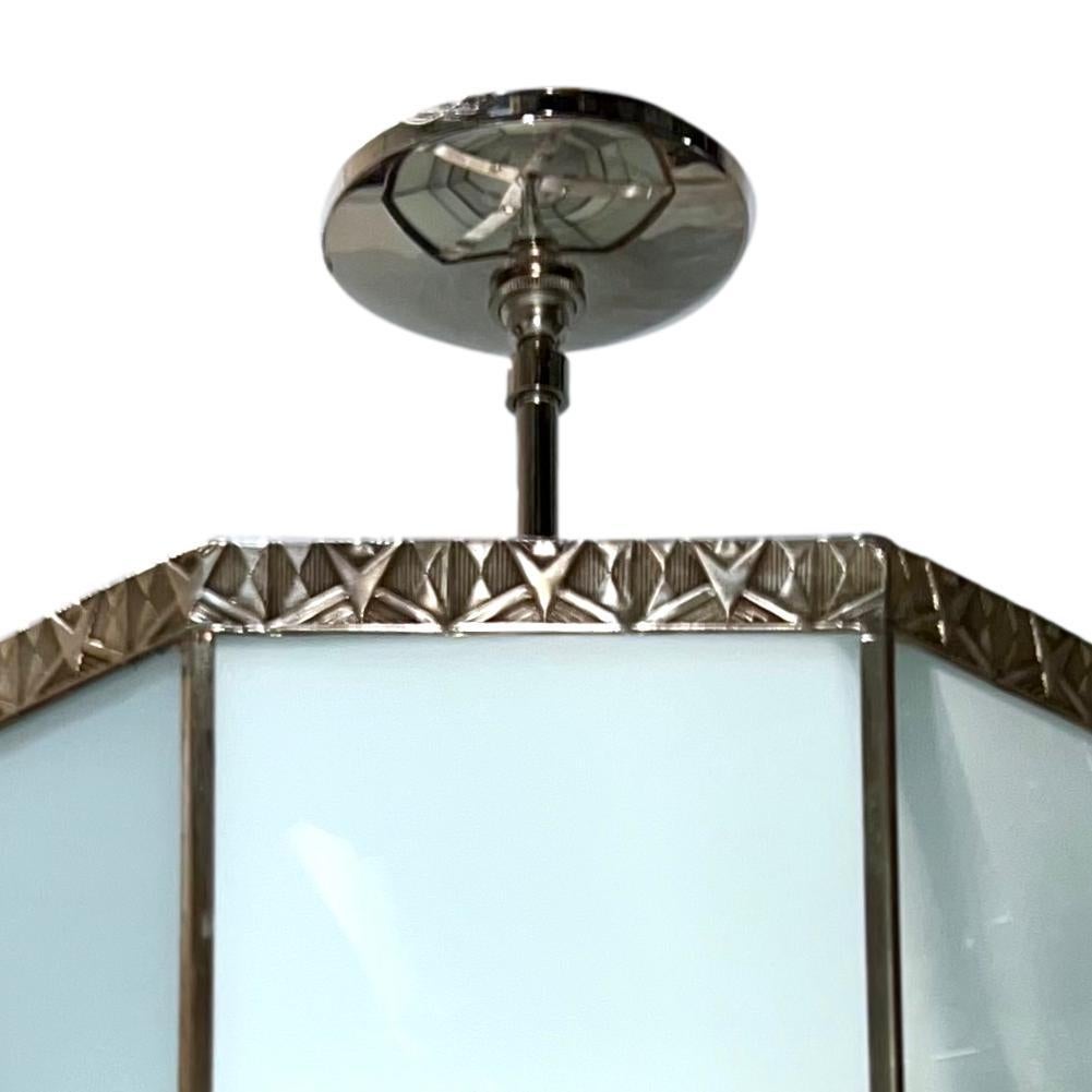 French Art Deco Glass Fixture For Sale