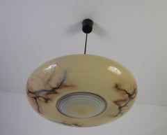 Lámpara de cristal Art Decó, años 30, Alemania