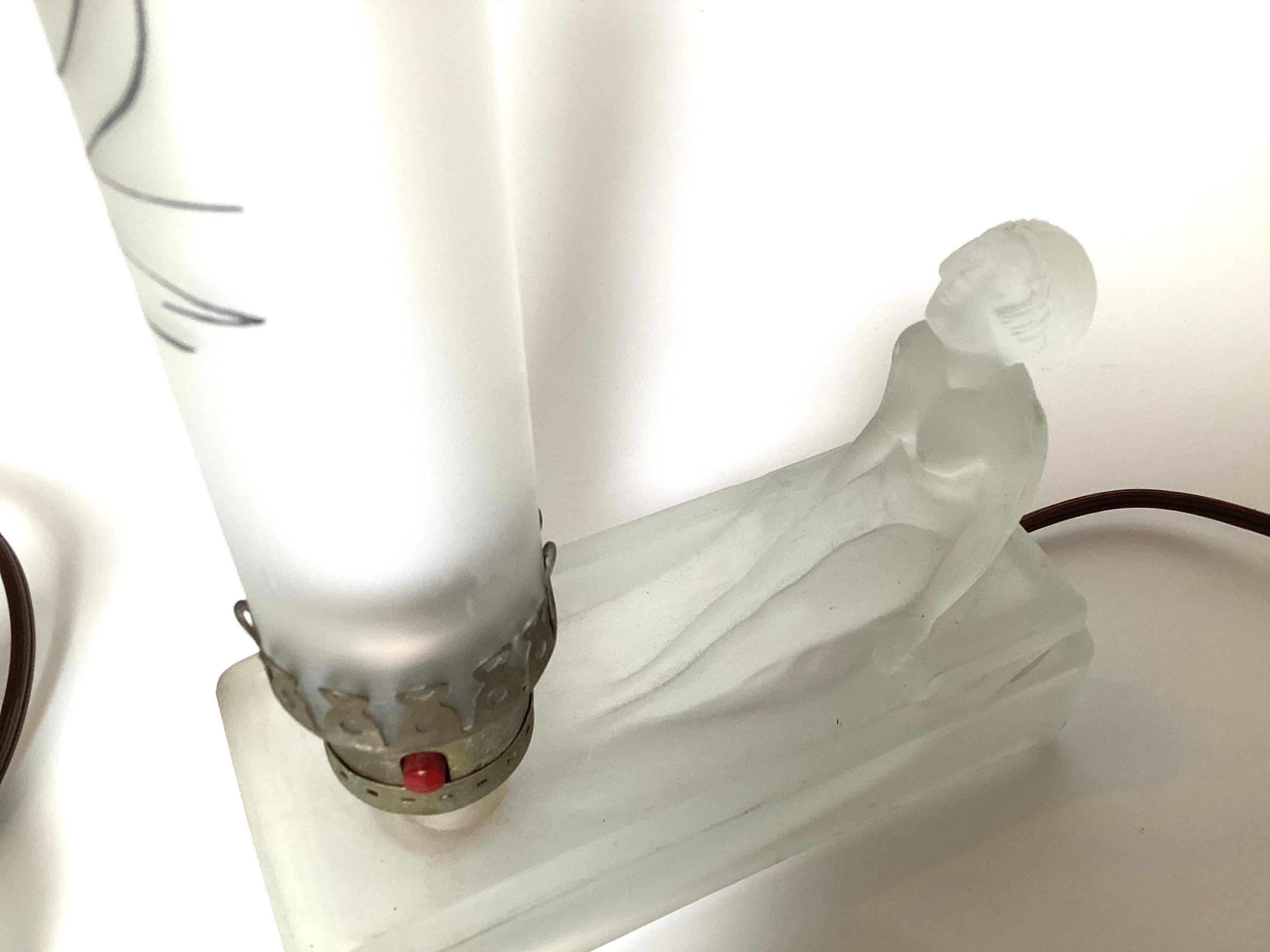 Américain Lampes en verre Art Déco en vente