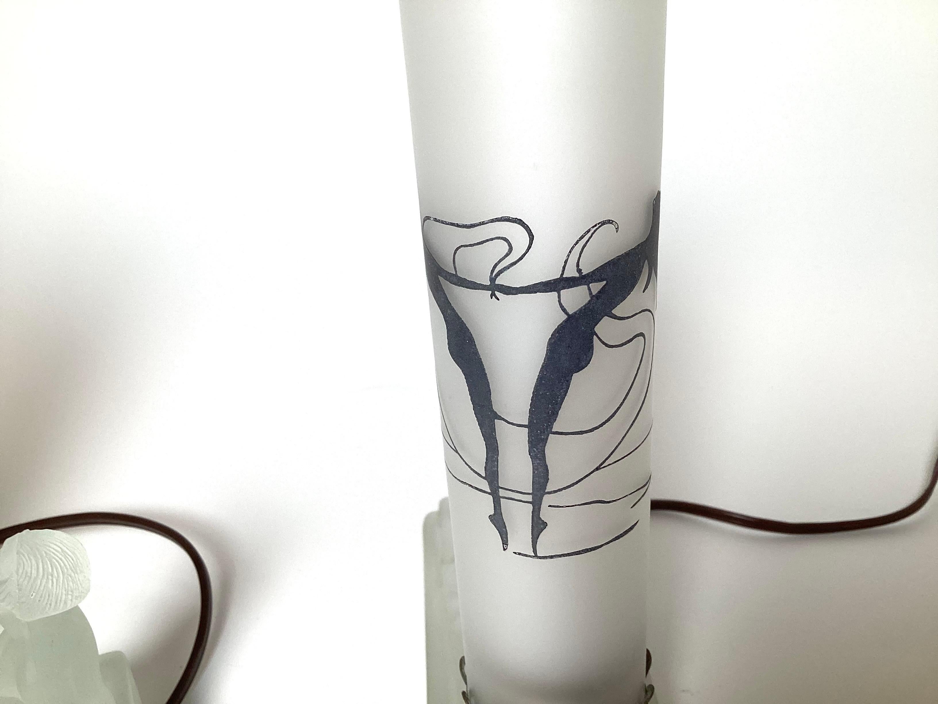 Milieu du XXe siècle Lampes en verre Art Déco en vente