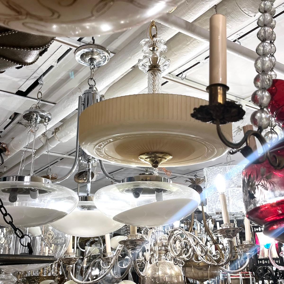 Apparecchio di illuminazione in vetro Art Déco in vendita 1