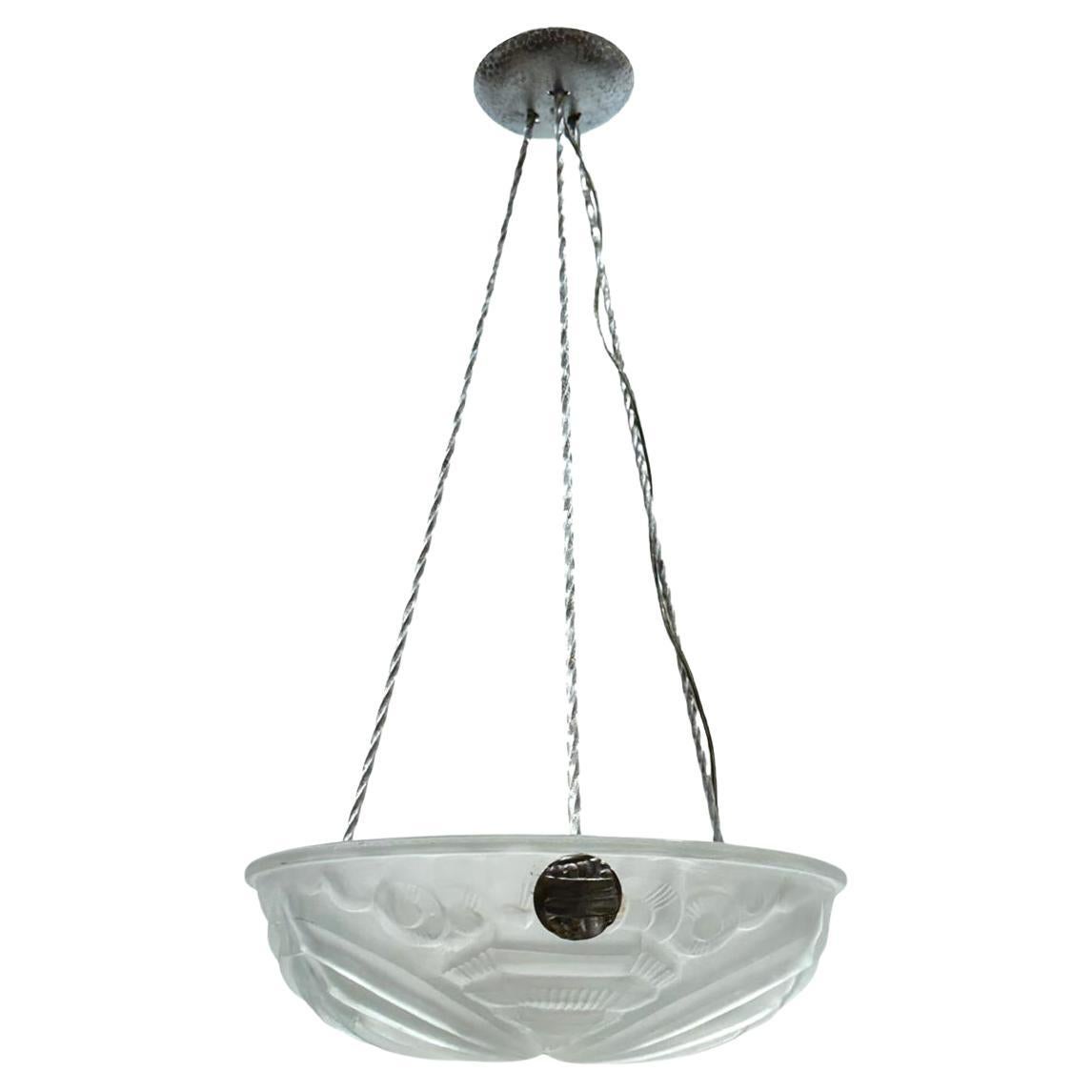 Art Deco Glass Light Fixture