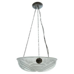 Antique Art Deco Glass Light Fixture