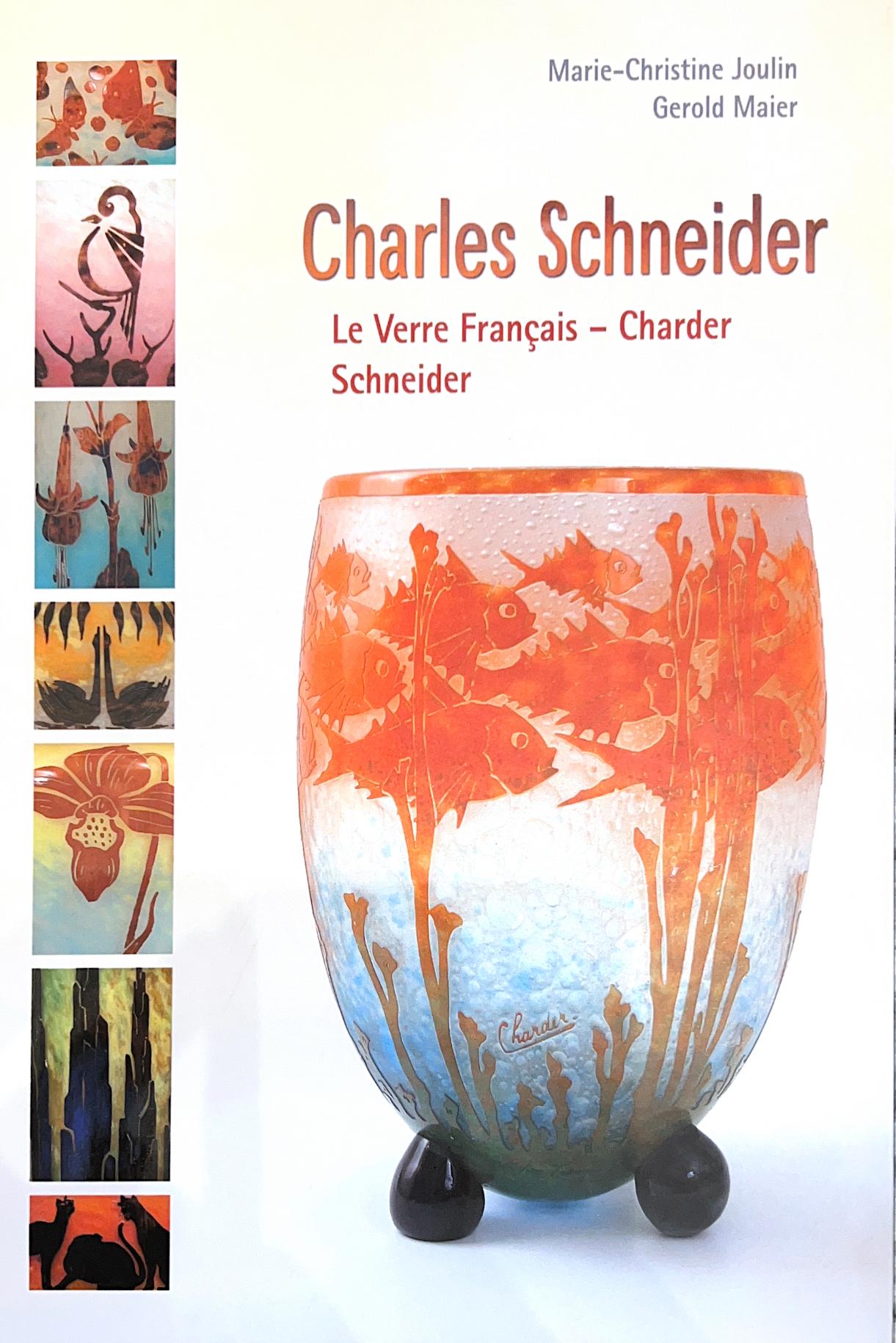 20ième siècle Vase « Maroons » en verre Art Déco de Charles Schneider en vente